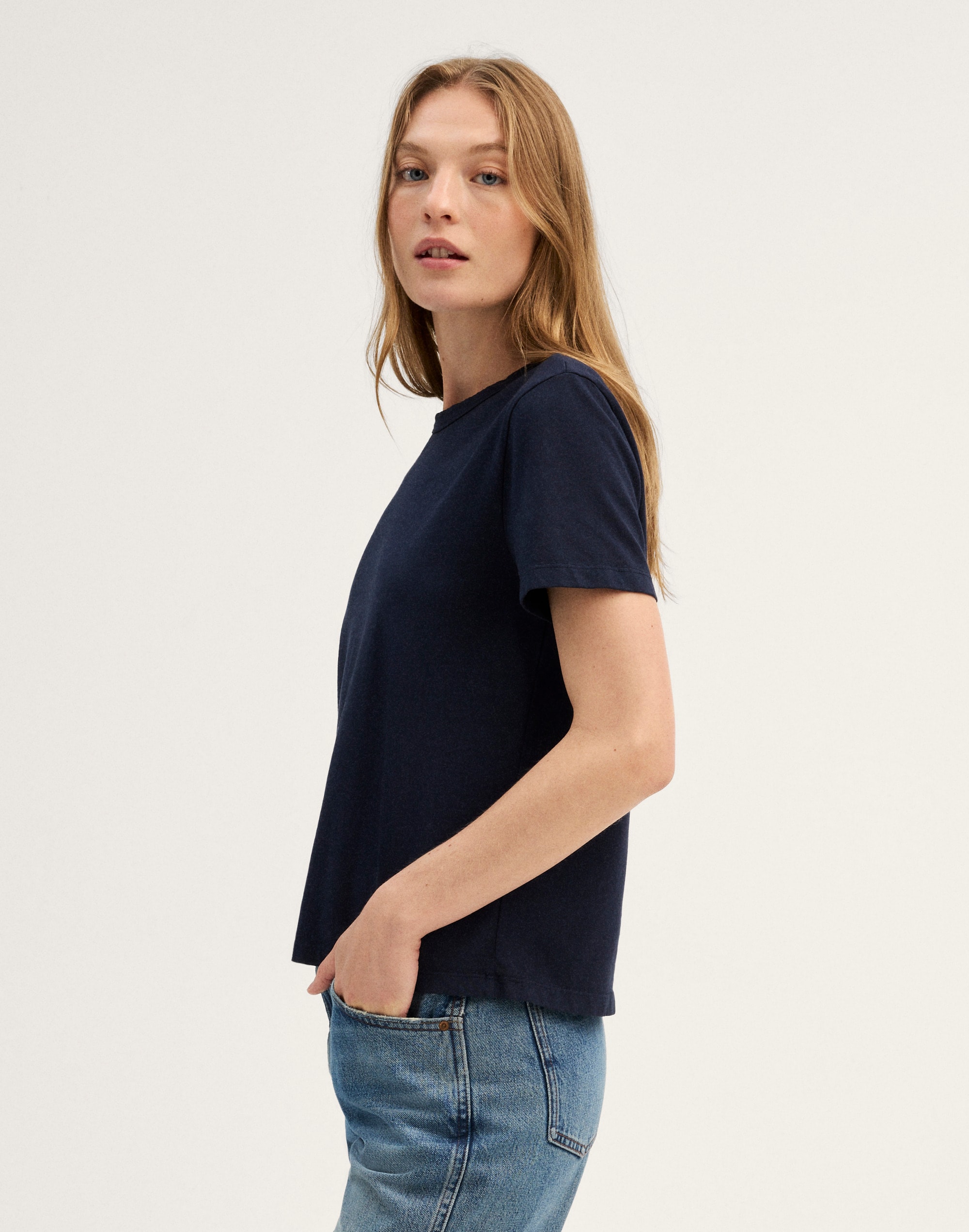 The Perfect Crewneck Tee in Allday Jersey