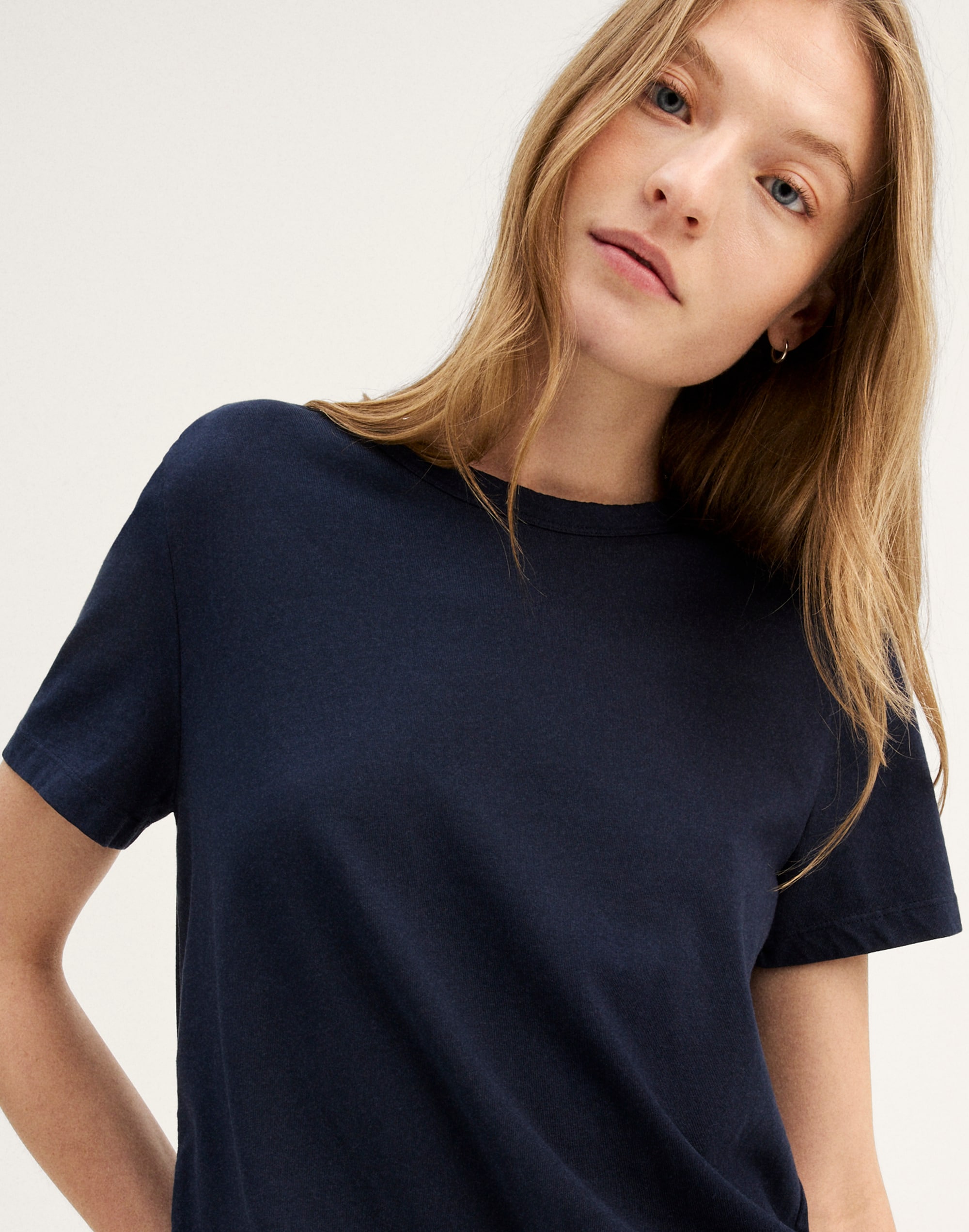 Madewell The Perfect Crewneck Tee In Transparent