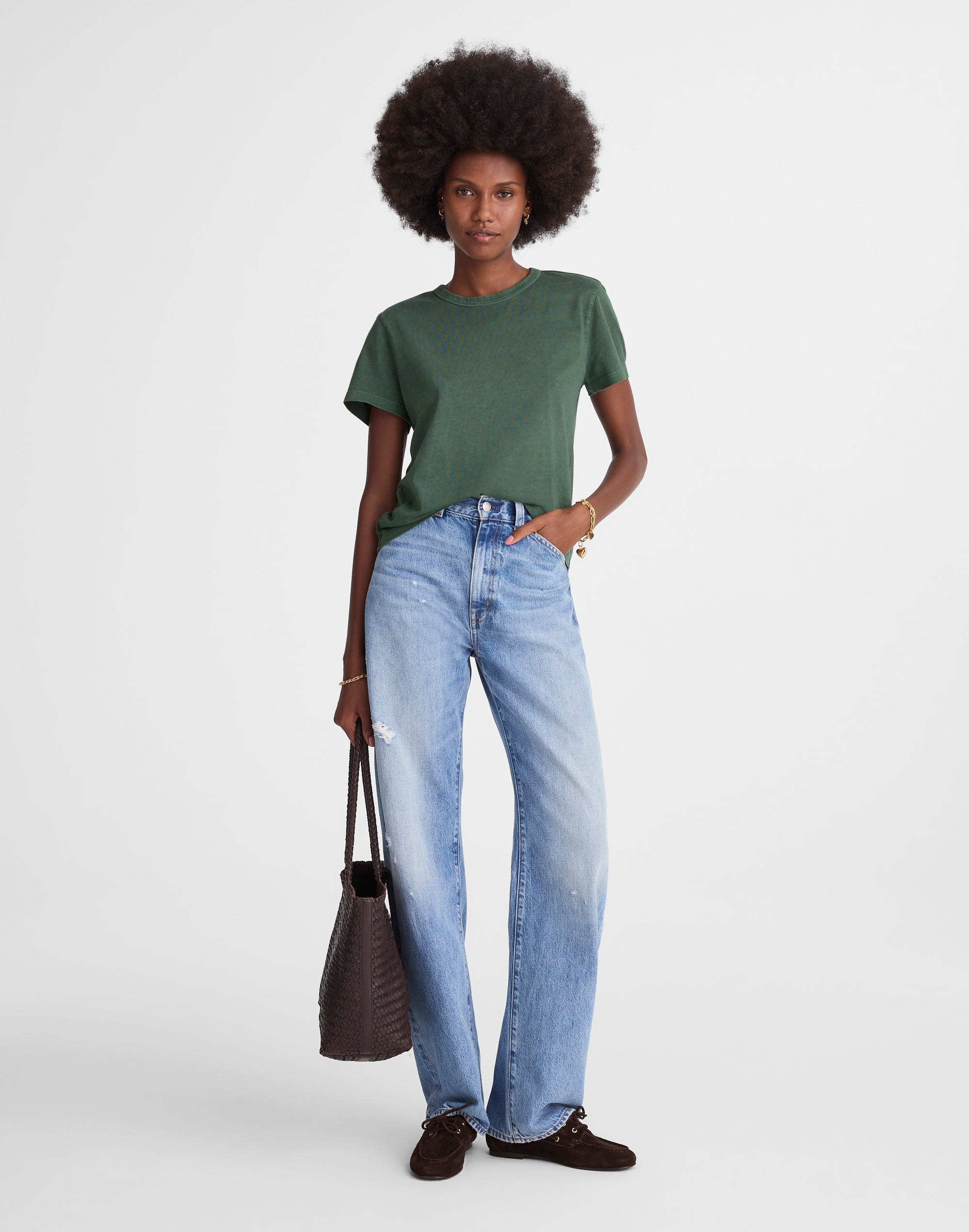 The Perfect Crewneck Tee in Allday Jersey