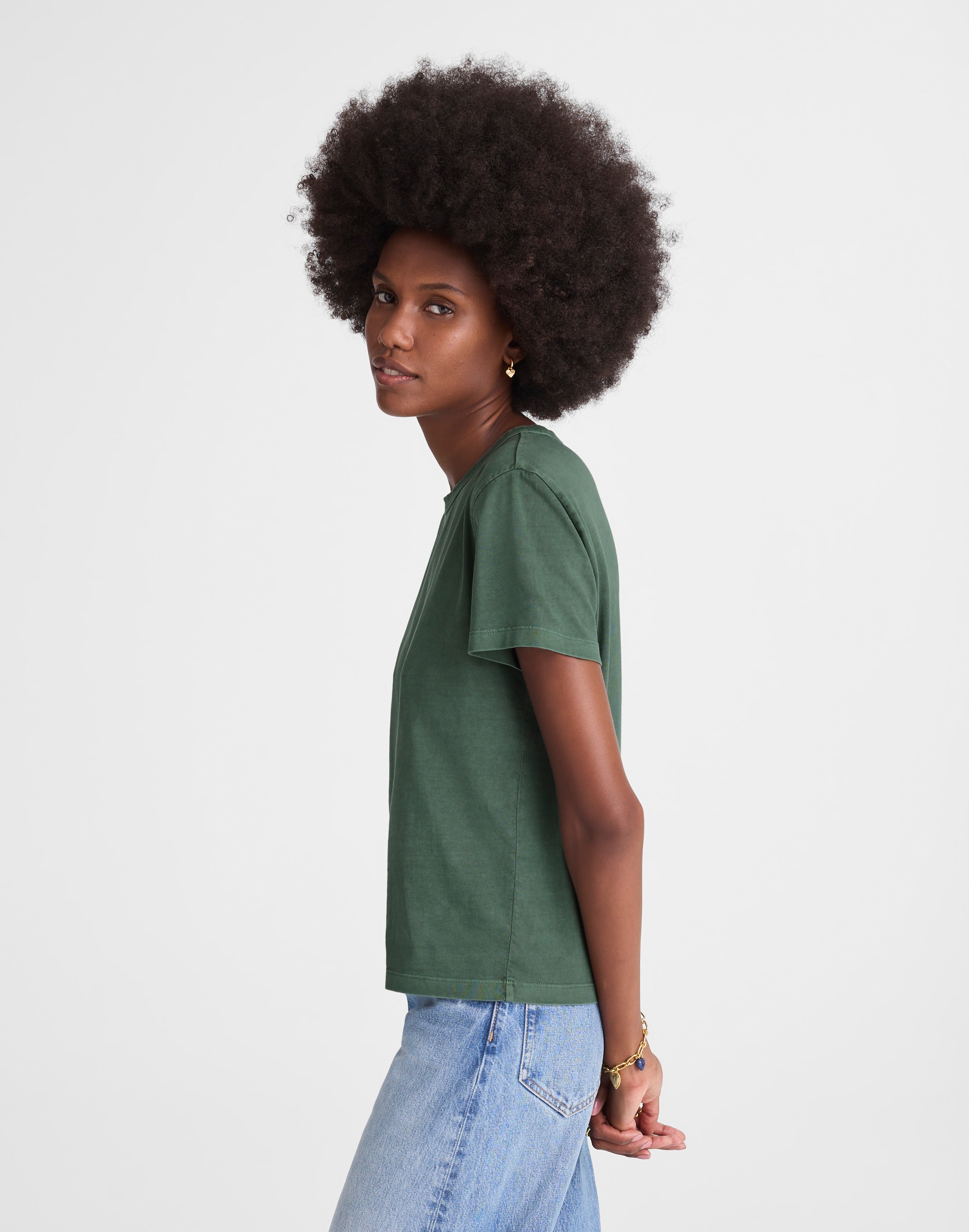 The Perfect Crewneck Tee in Allday Jersey