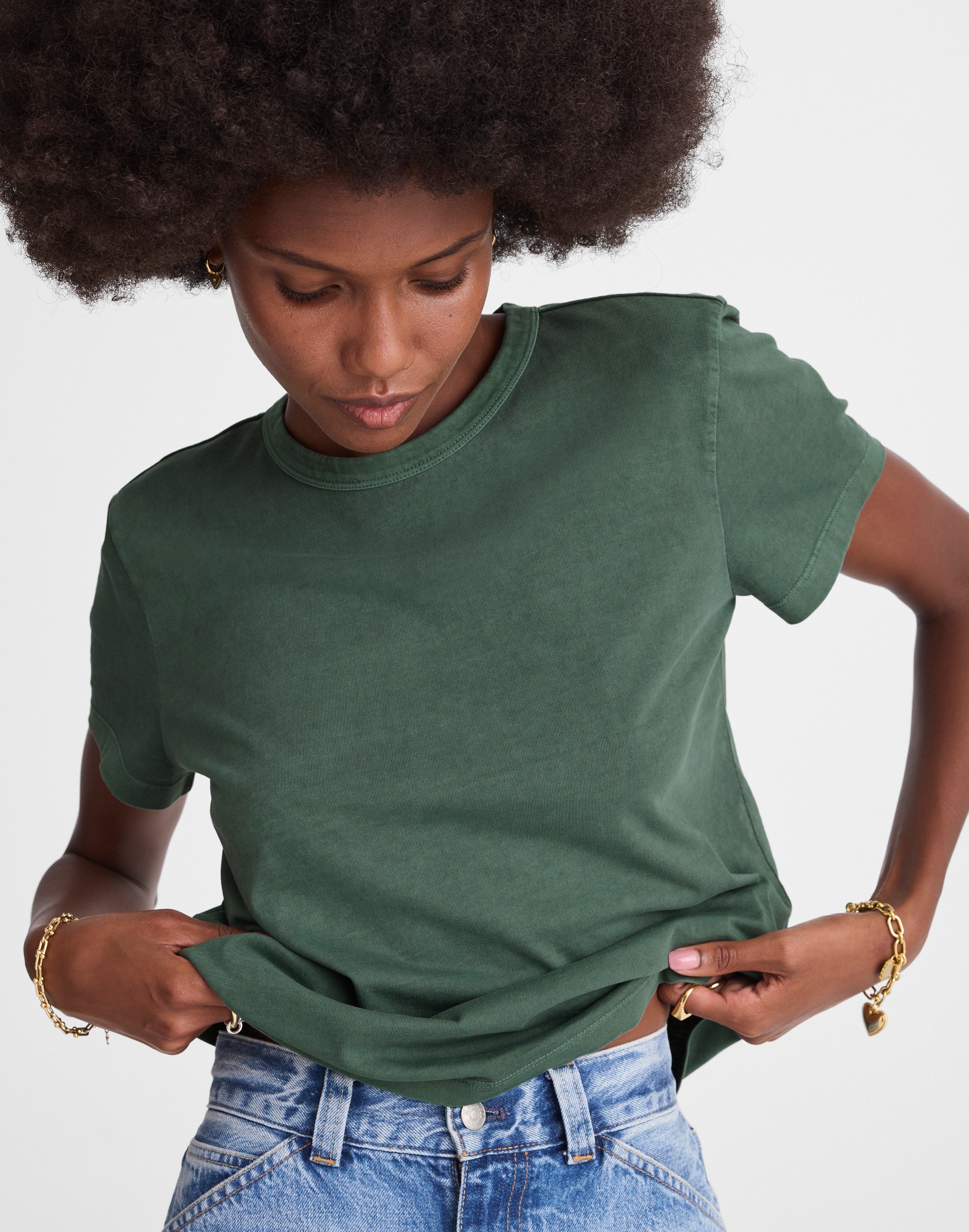 The Perfect Crewneck Tee in Allday Jersey