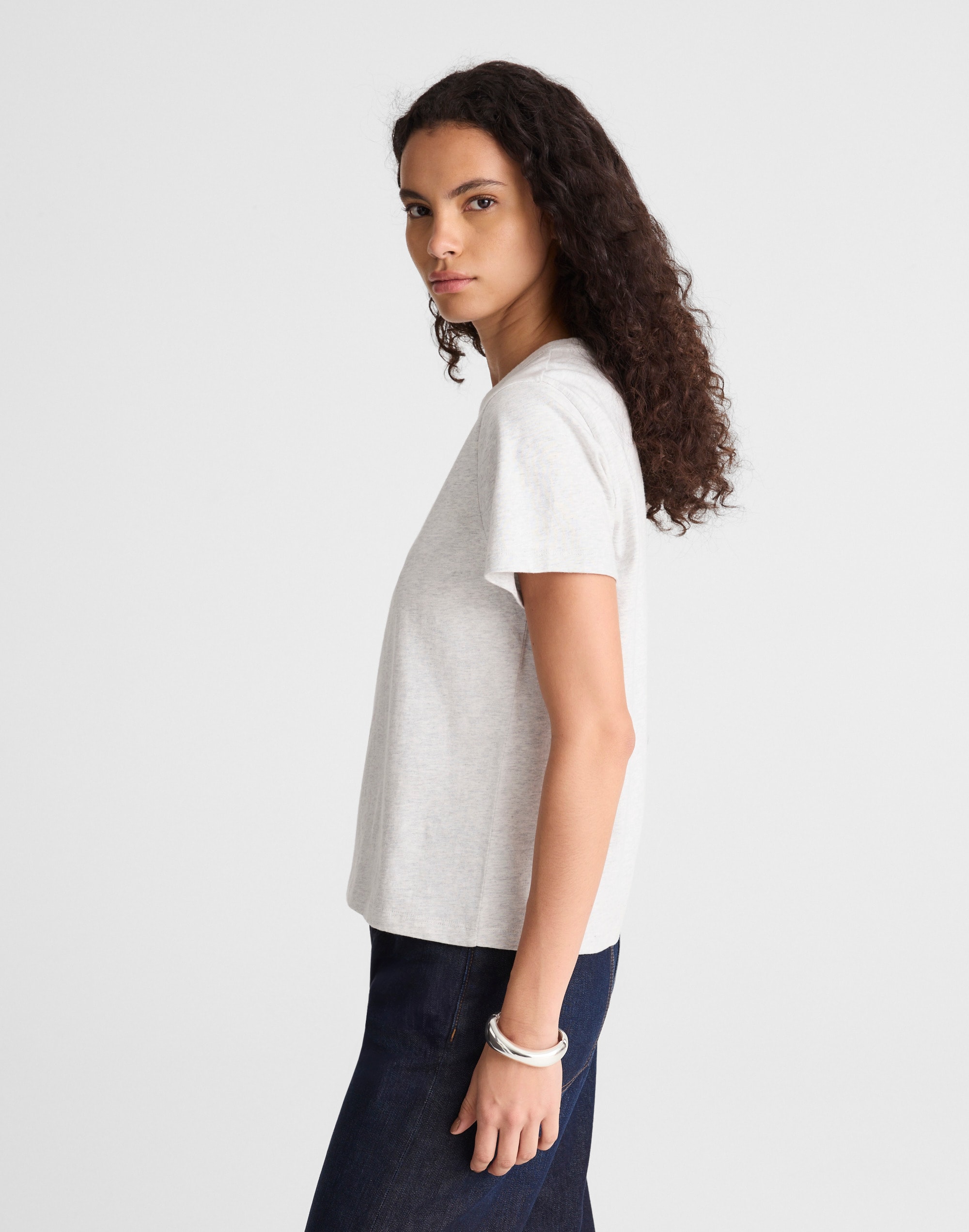 The Perfect Crewneck Tee in Allday Jersey