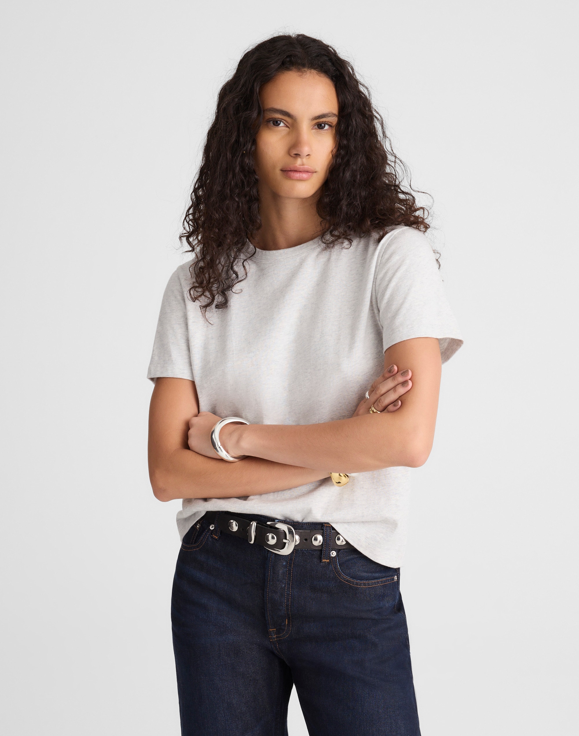 The Perfect Crewneck Tee in Allday Jersey