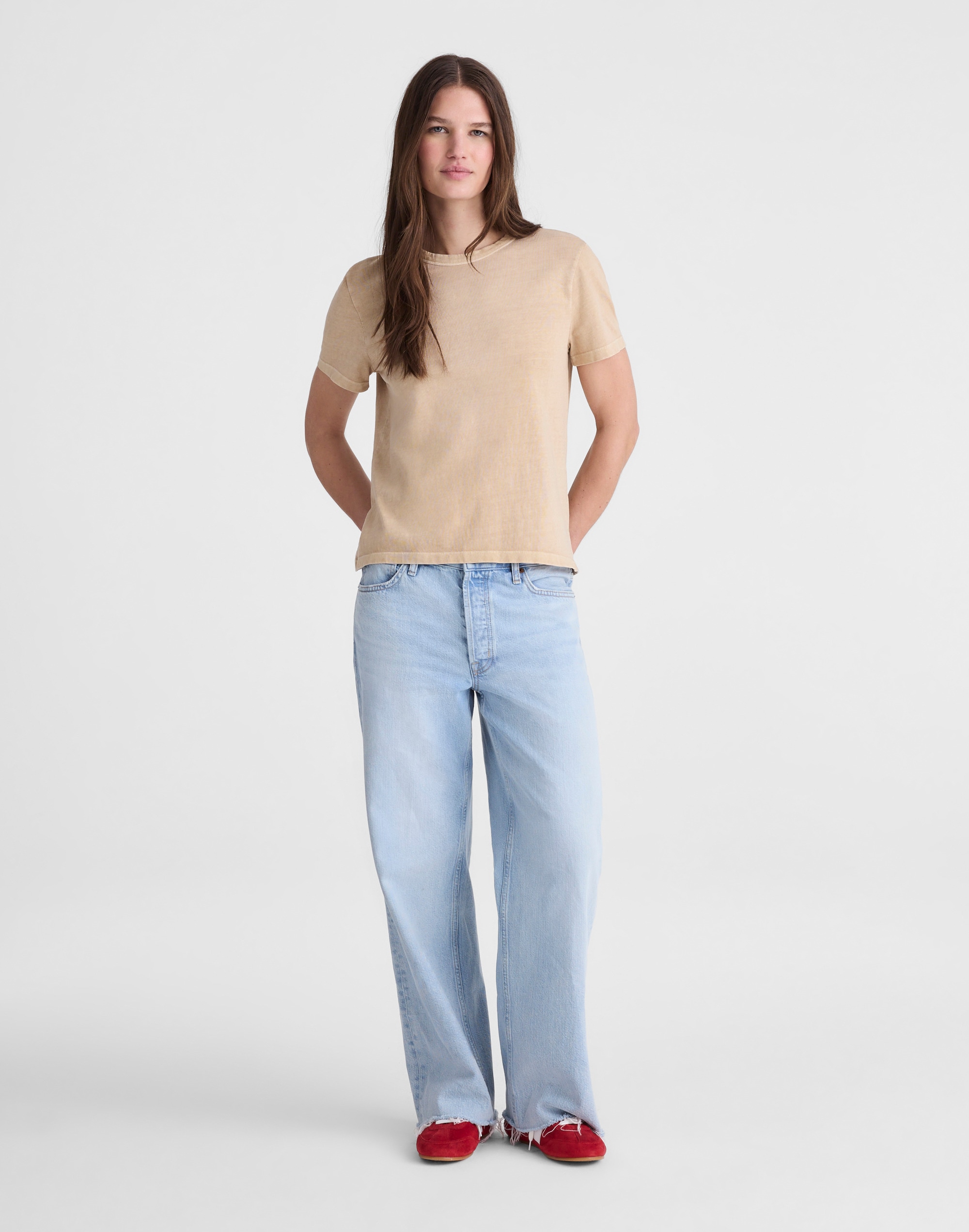 The Perfect Crewneck Tee in Allday Jersey