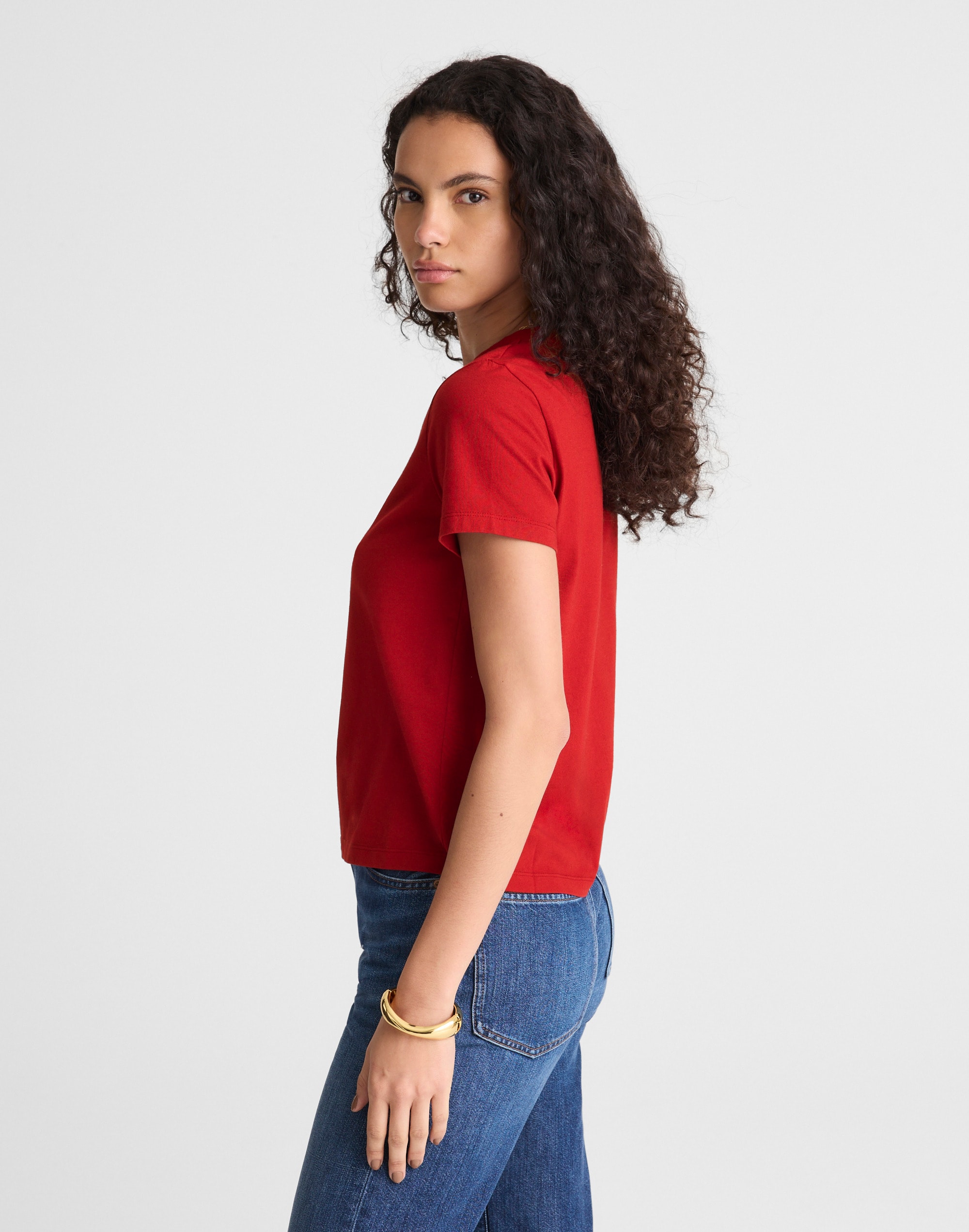 The Perfect Crewneck Tee in Allday Jersey