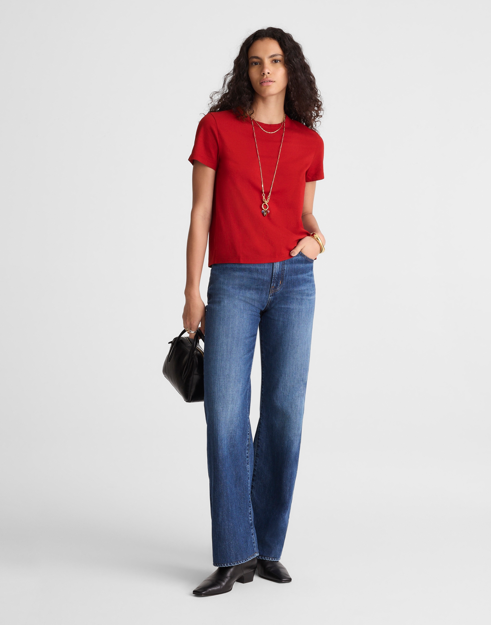 The Perfect Crewneck Tee in Allday Jersey