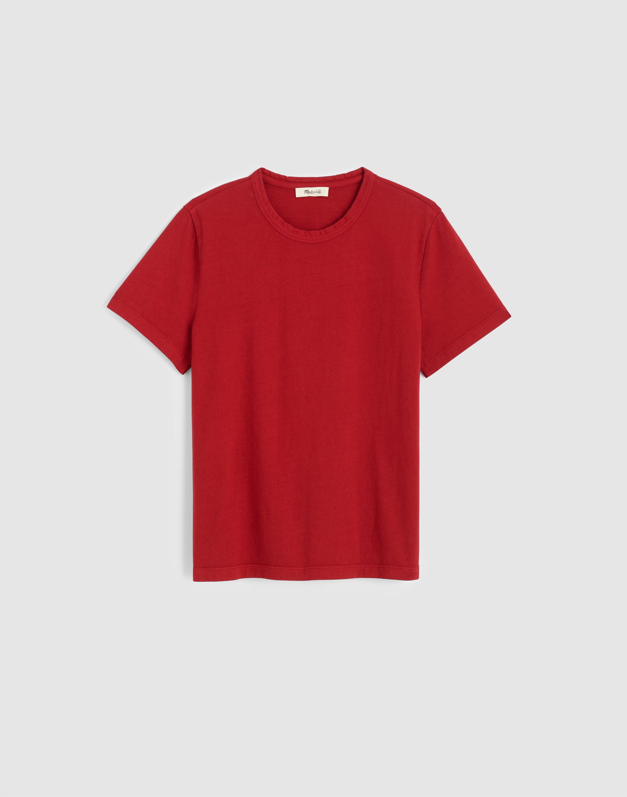 The Perfect Crewneck Tee in Allday Jersey - Red