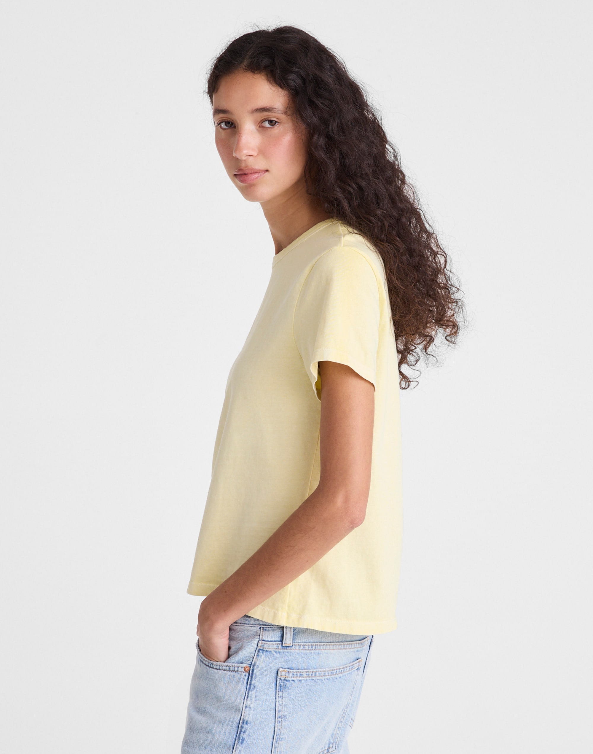 The Perfect Crewneck Tee in Allday Jersey