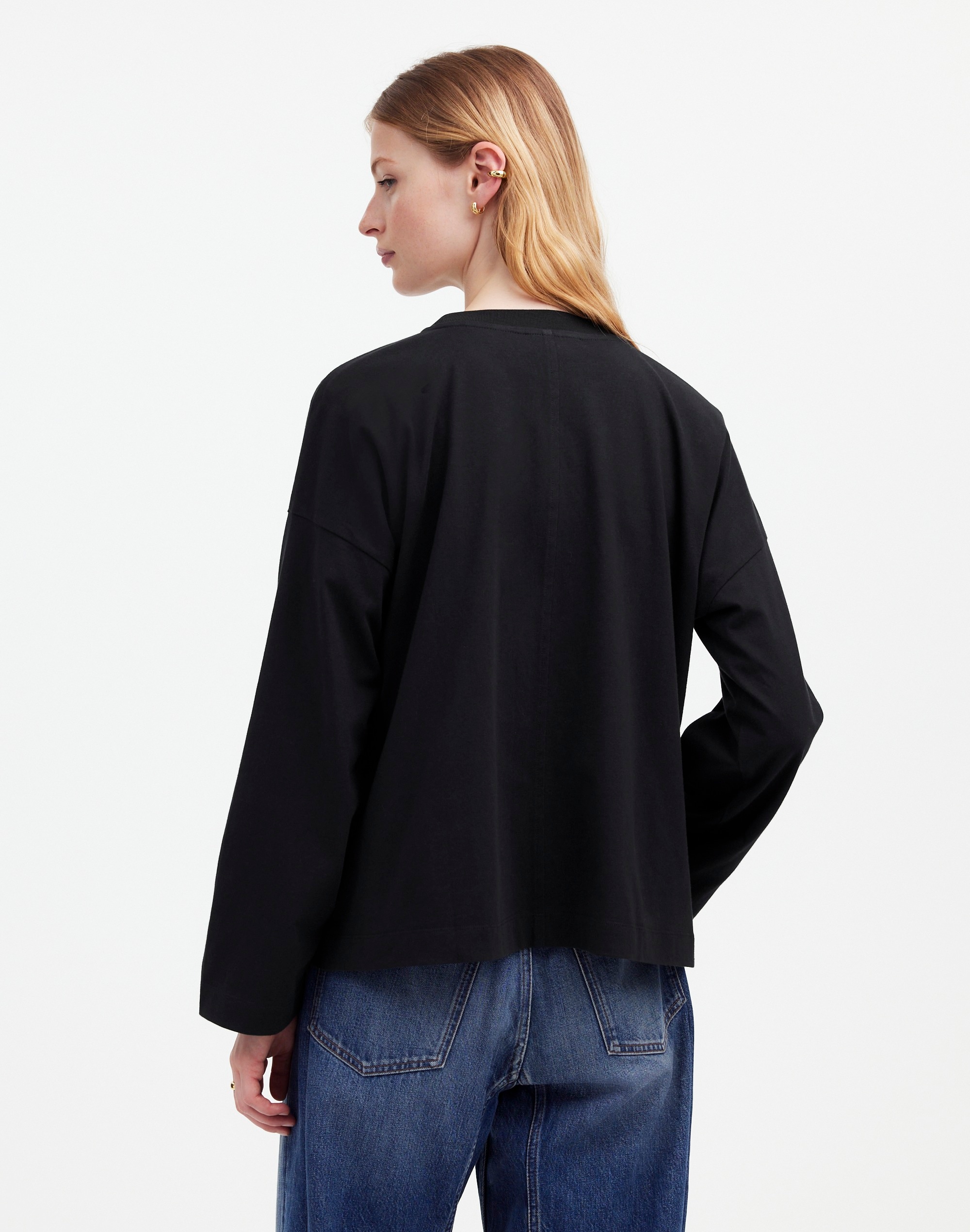 Easy Crewneck Long-Sleeve Tee