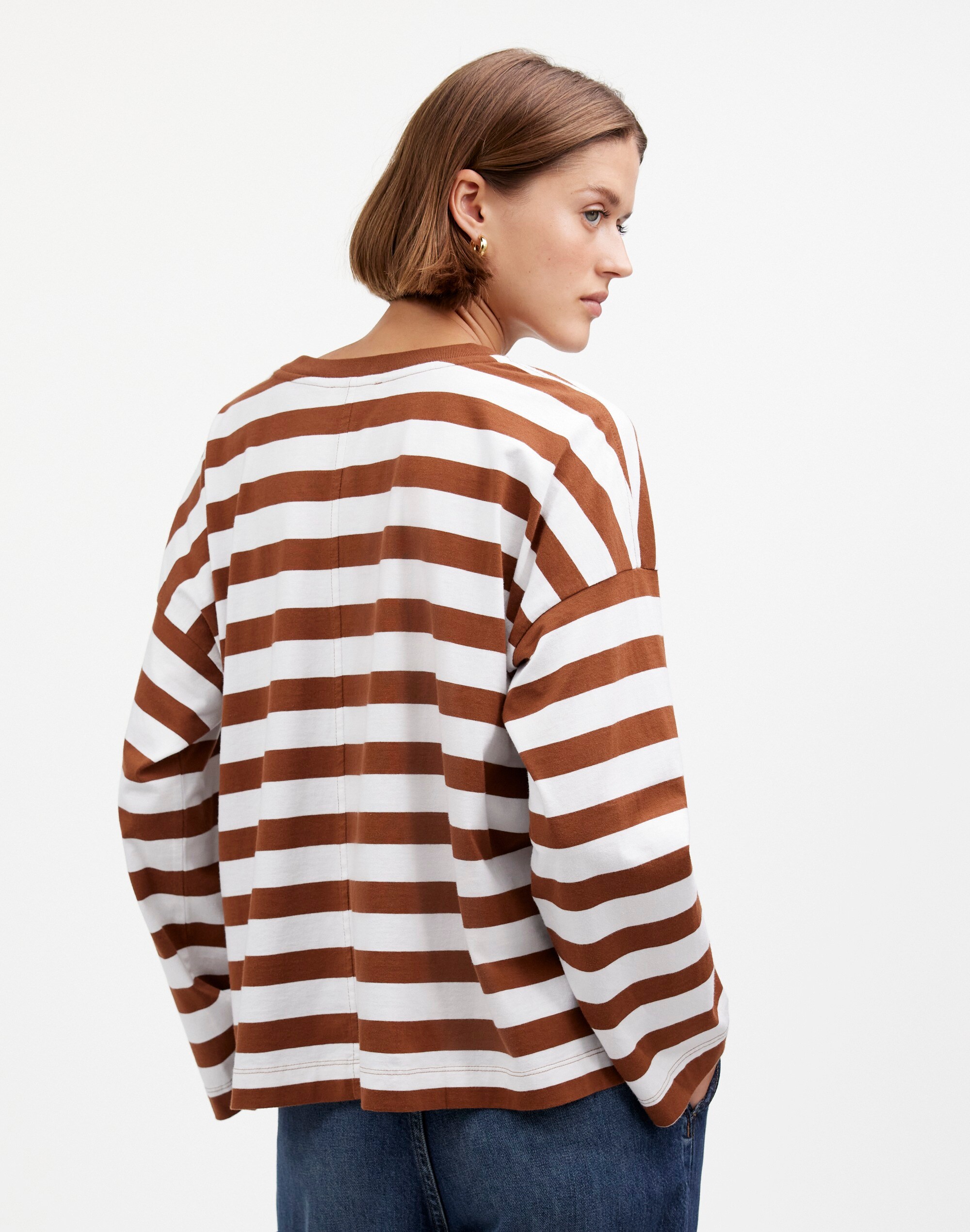 Oversized Long-Sleeve Crewneck Tee