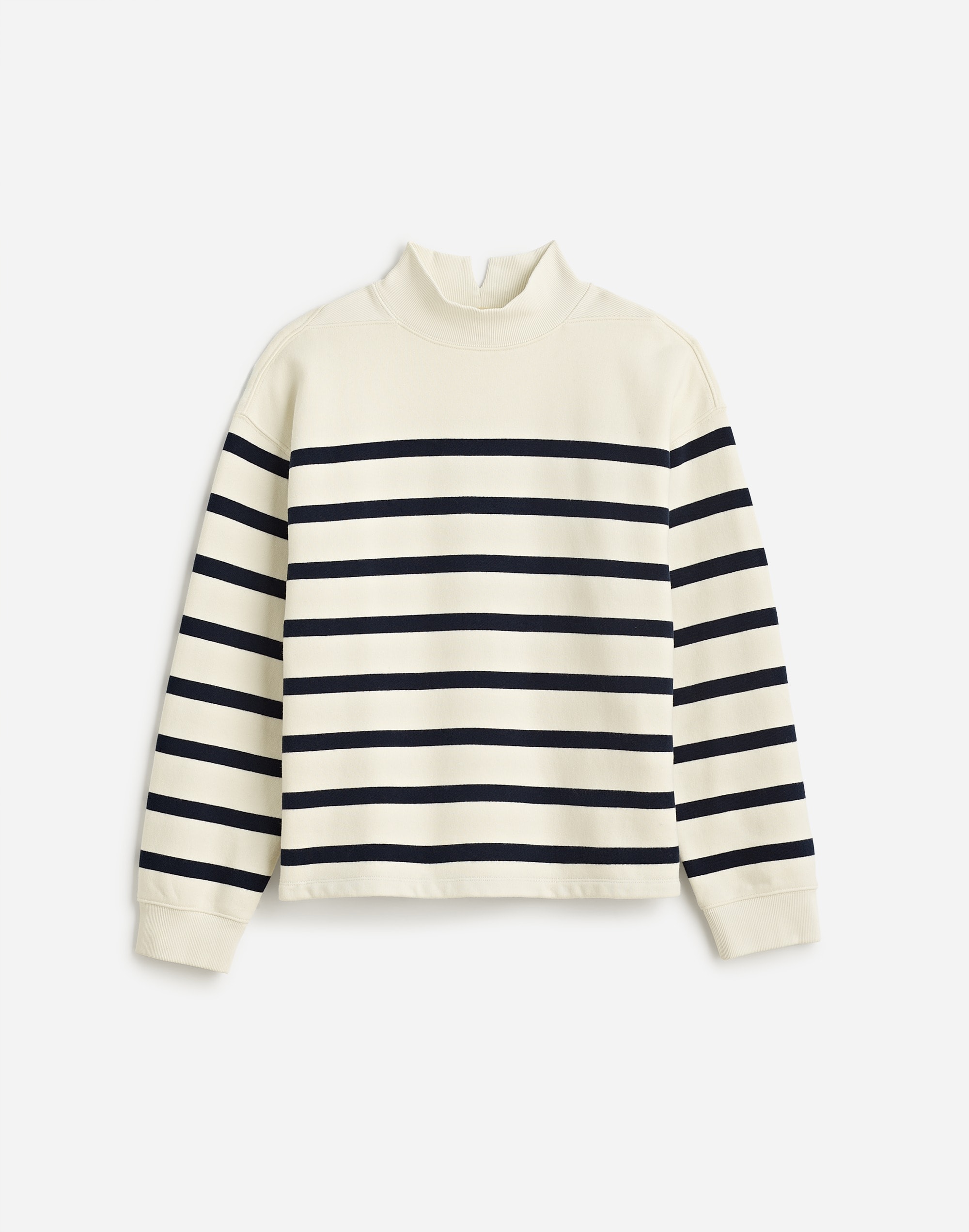 Midweight Mockneck Sweatshirt in Stripe