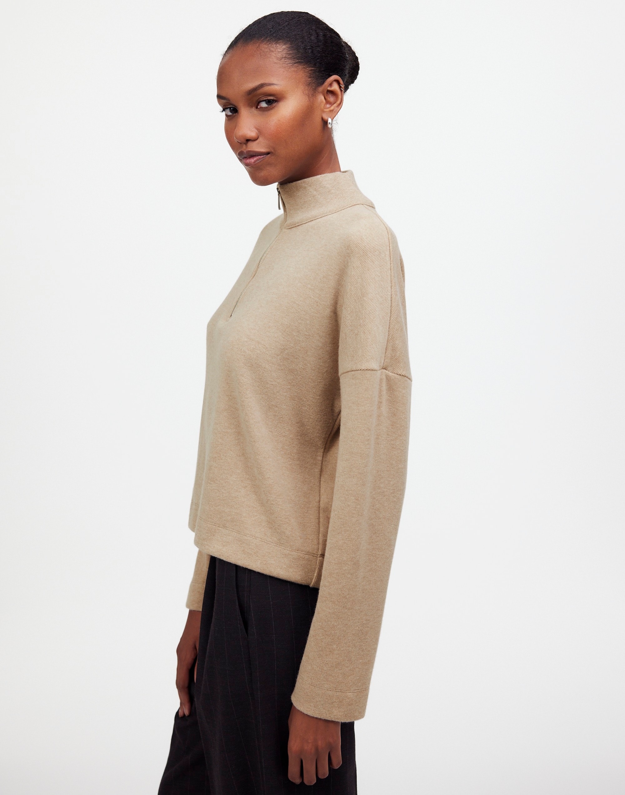 Quarter-Zip Pullover Top