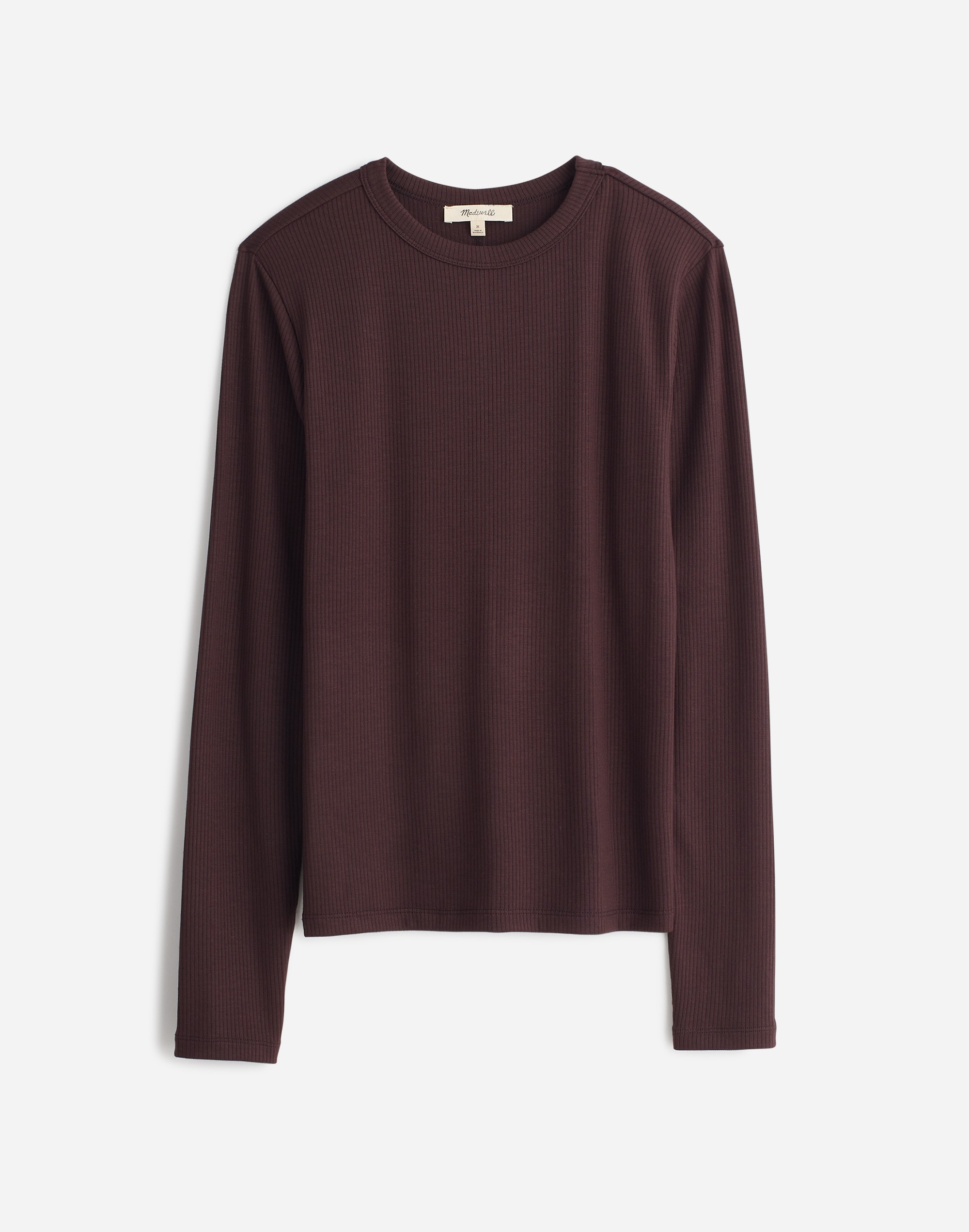 plus drapey rib long-sleeve tee in stripe