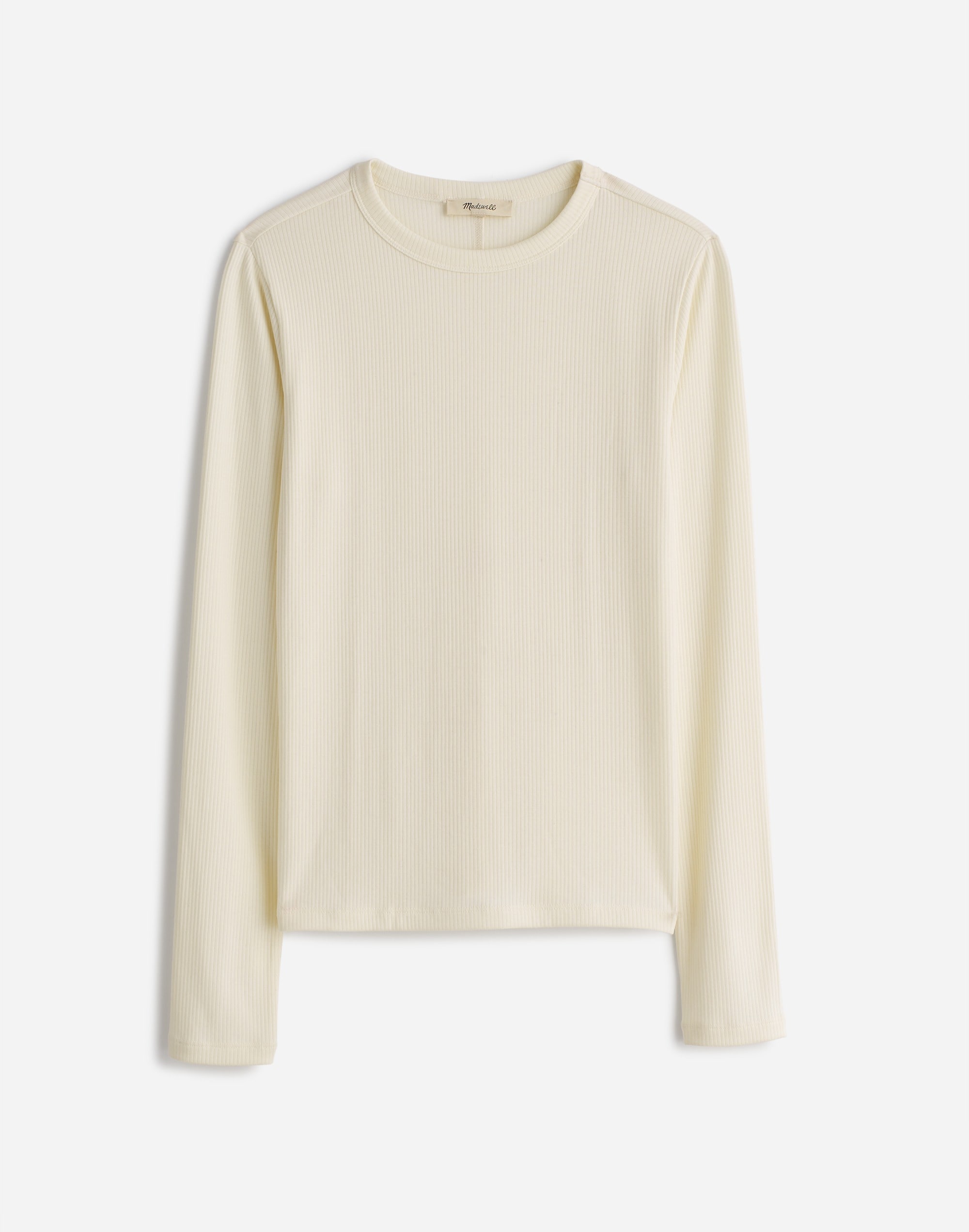 plus drapey rib long-sleeve tee in stripe