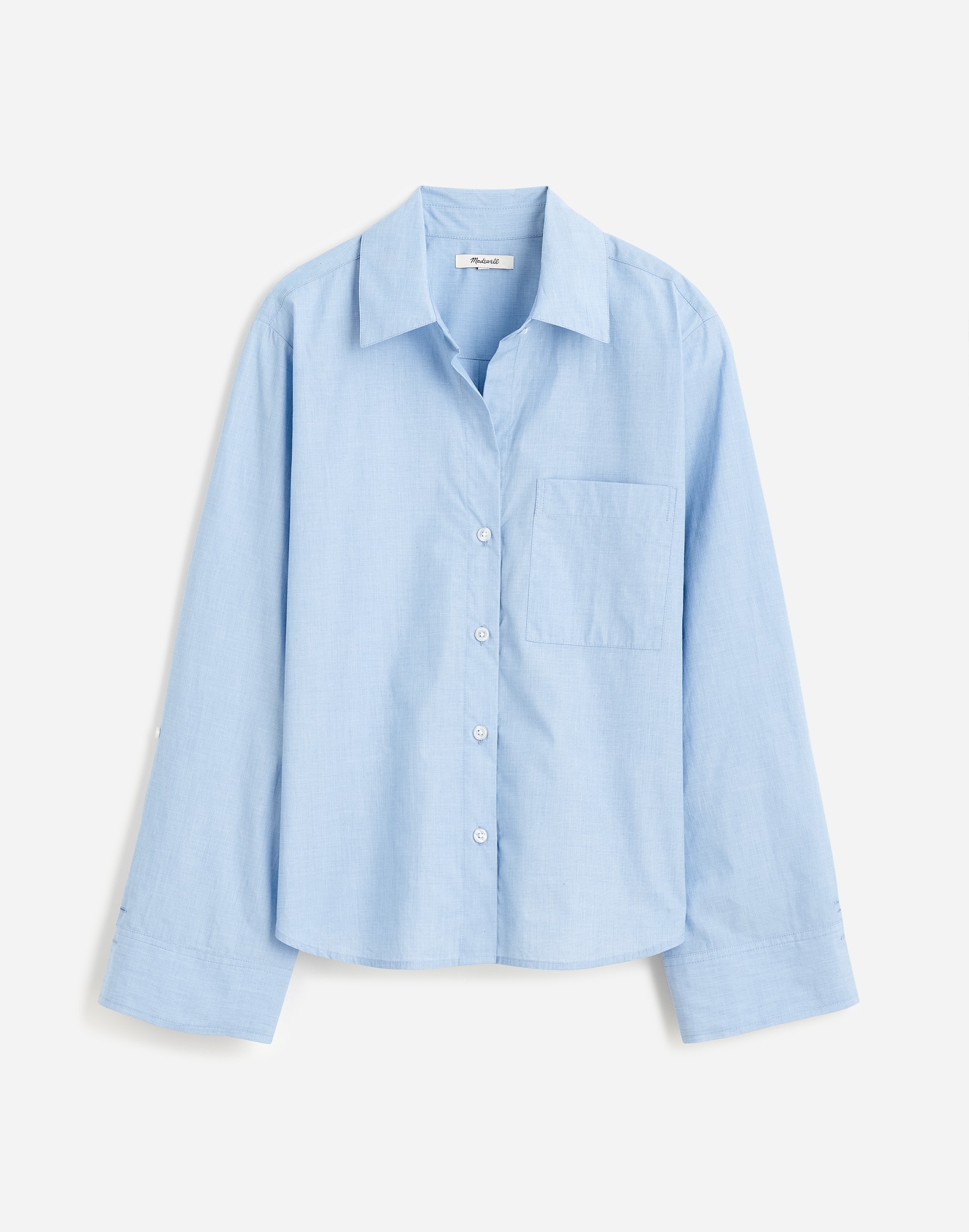 Easy Y-Neck Button-Up Shirt