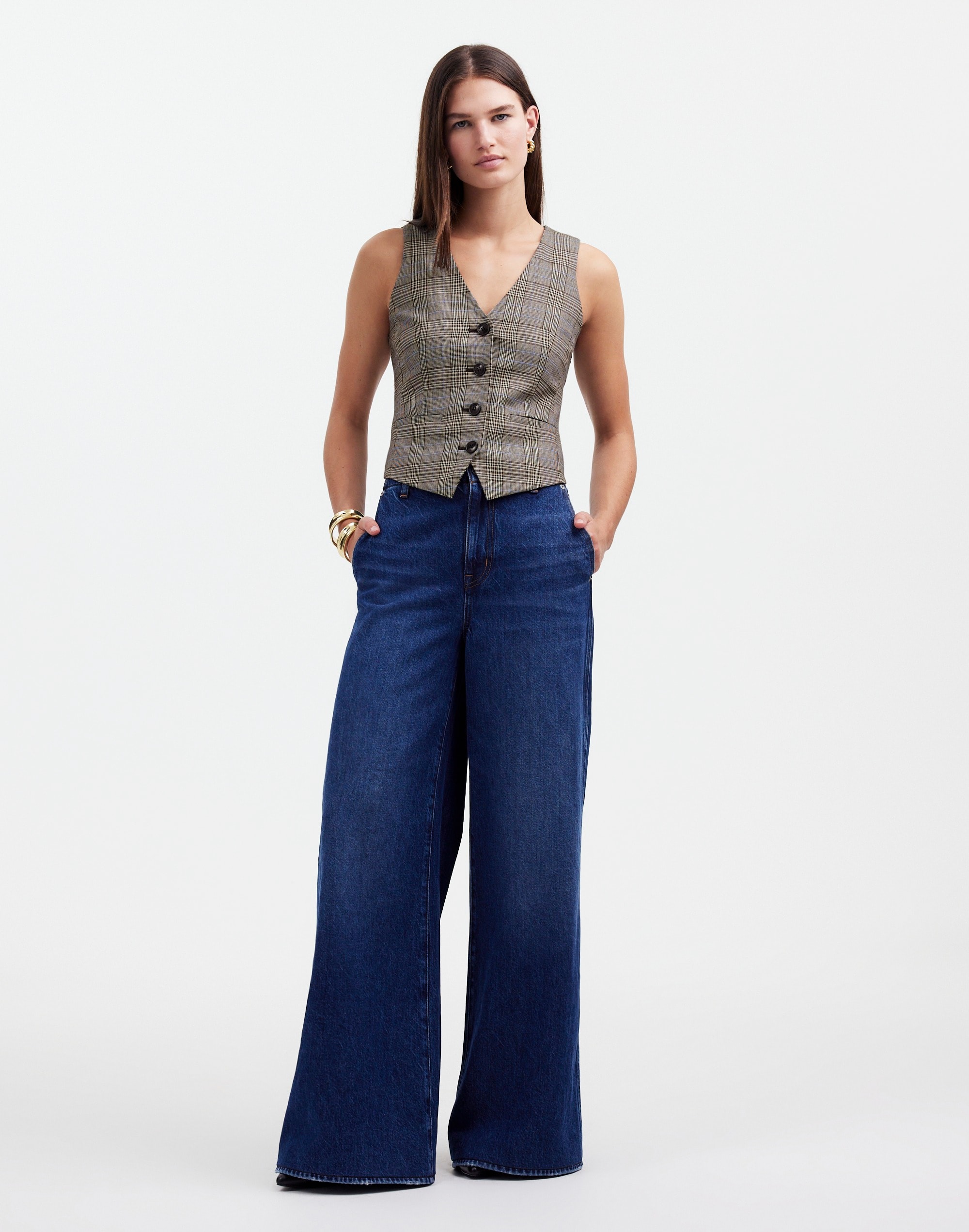 Waisted Vest in Yarn-Dye