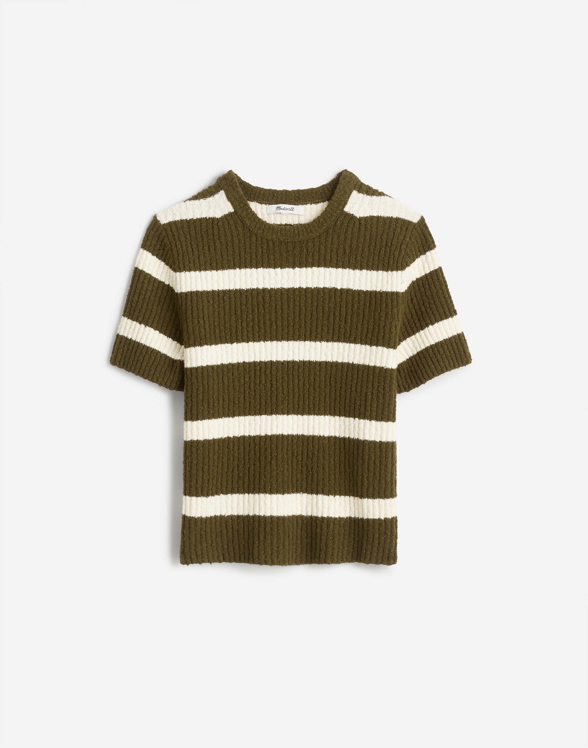 Boucl&eacute;-Knit Crewneck Sweater Tee