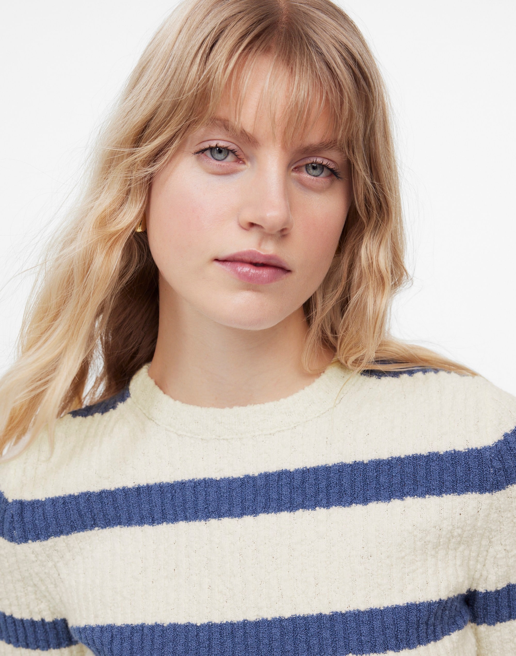 Boucl&eacute;-Knit Crewneck Sweater Tee