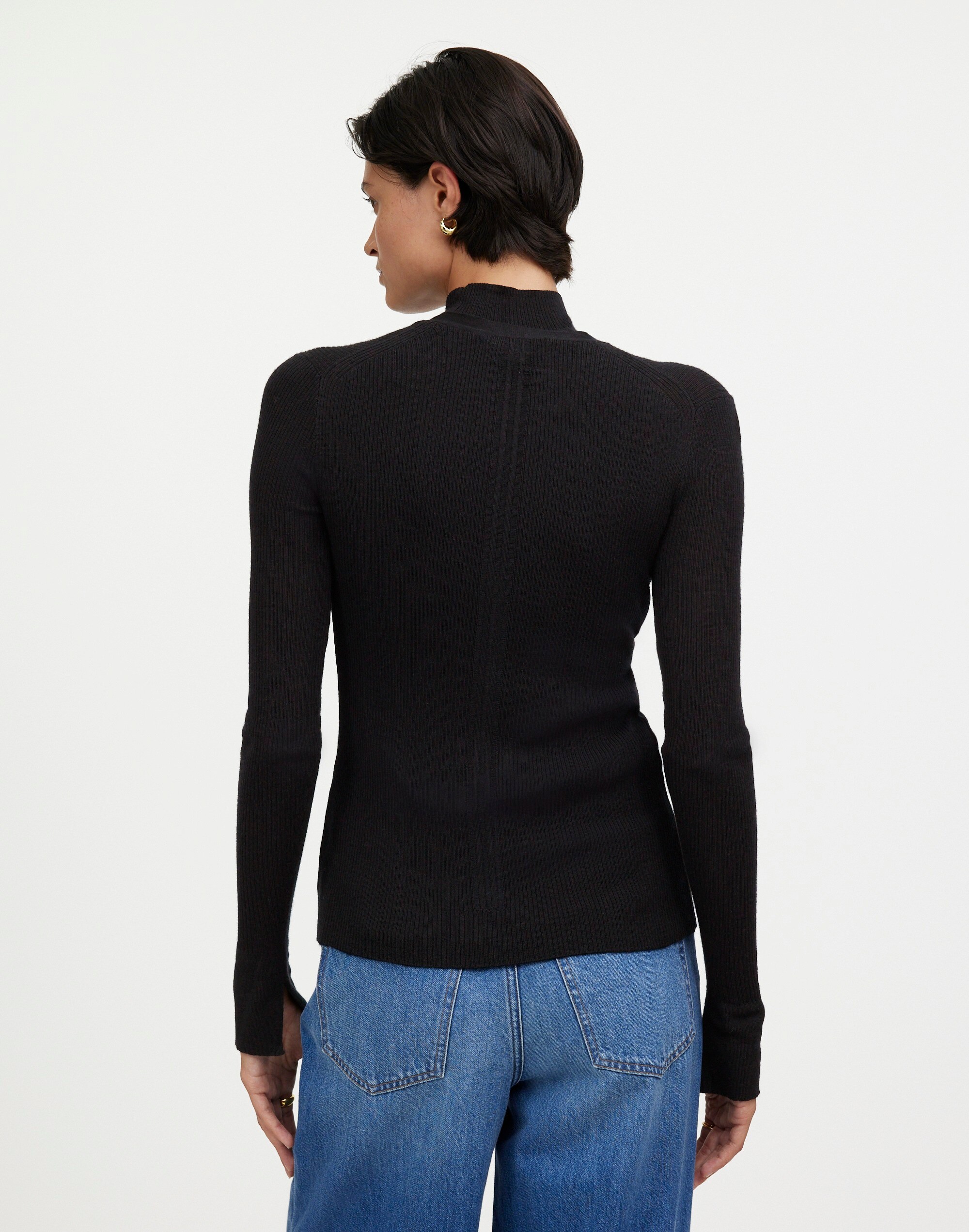 Merino Wool-Silk Blend Cardigan Sweater