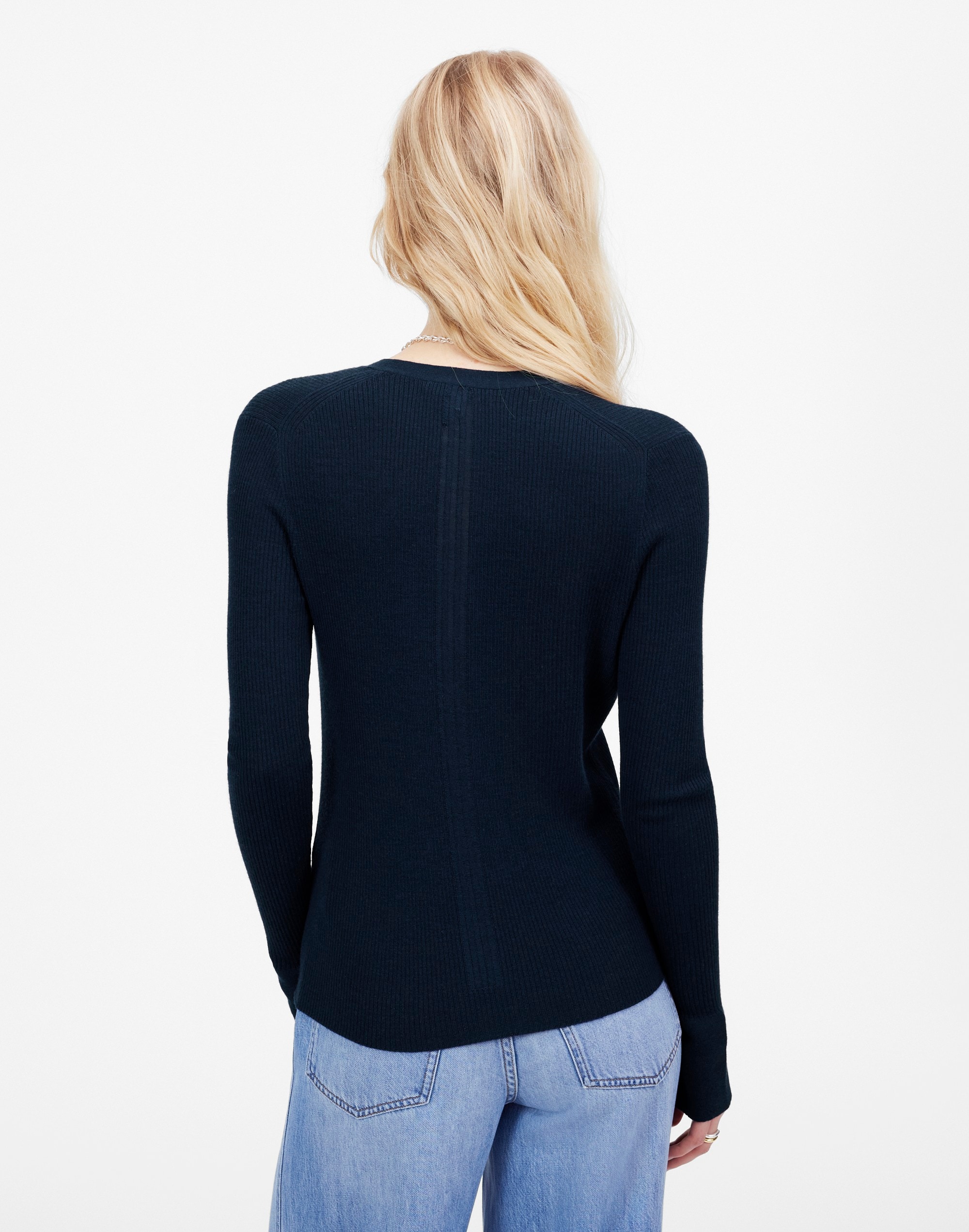 Merino Wool-Silk Blend Cardigan Sweater