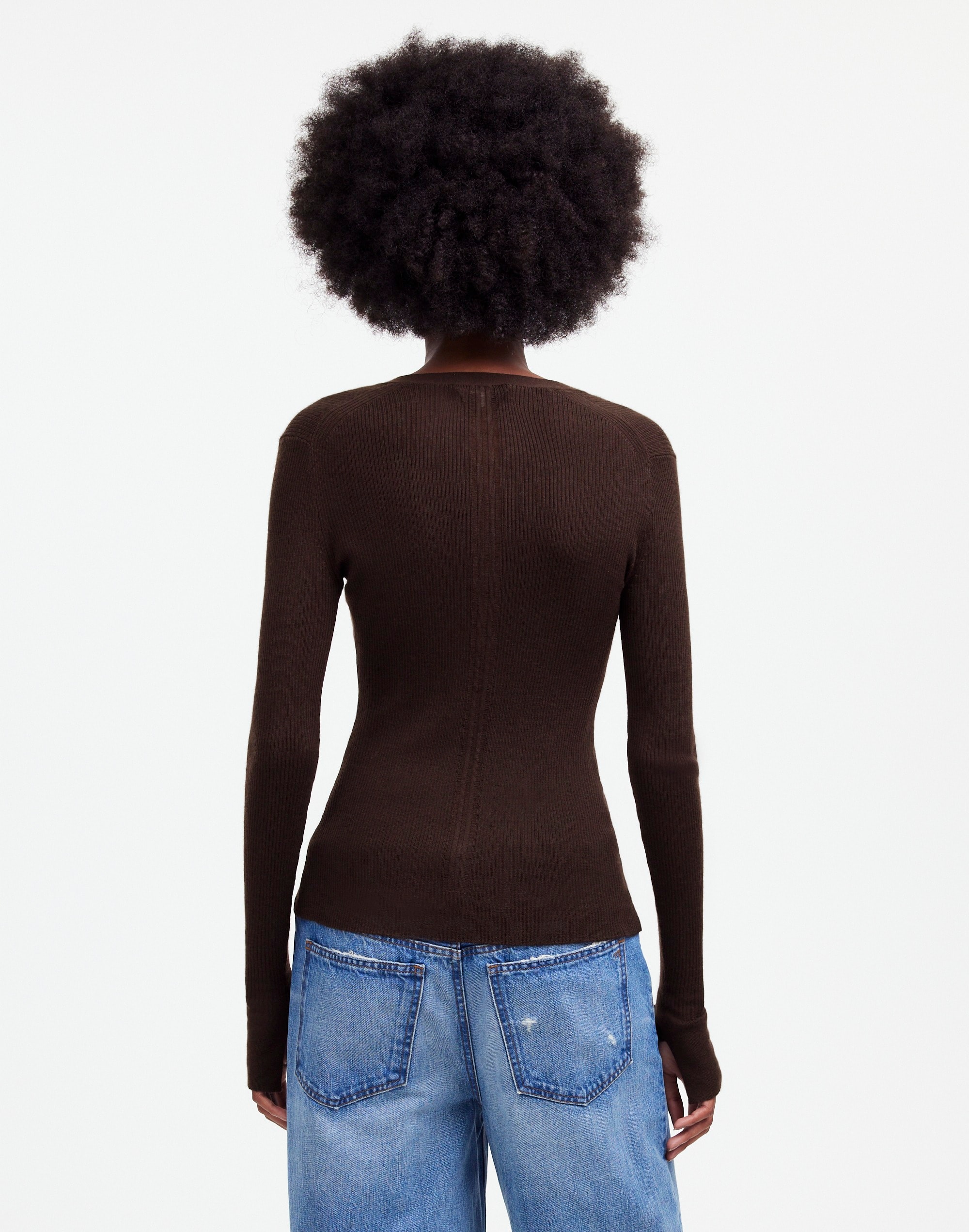 Merino Wool-Silk Blend Cardigan Sweater