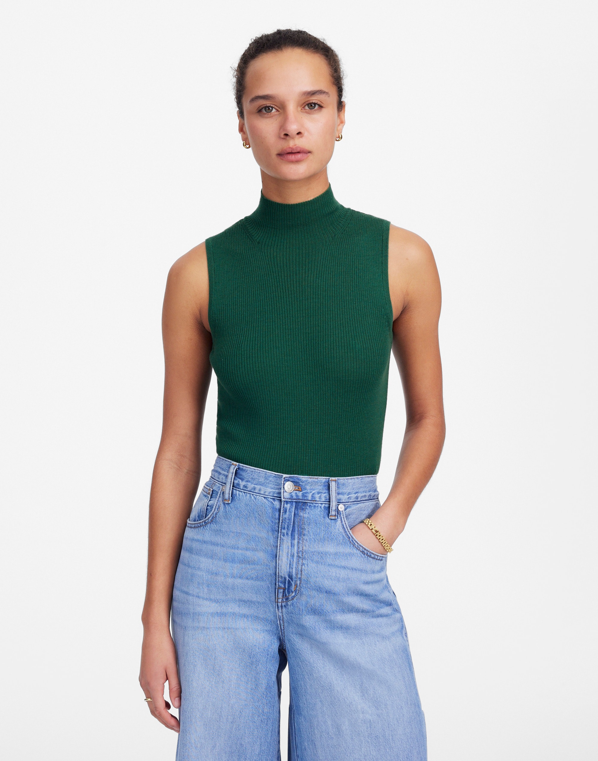 Merino Wool-Silk Sweater Tank