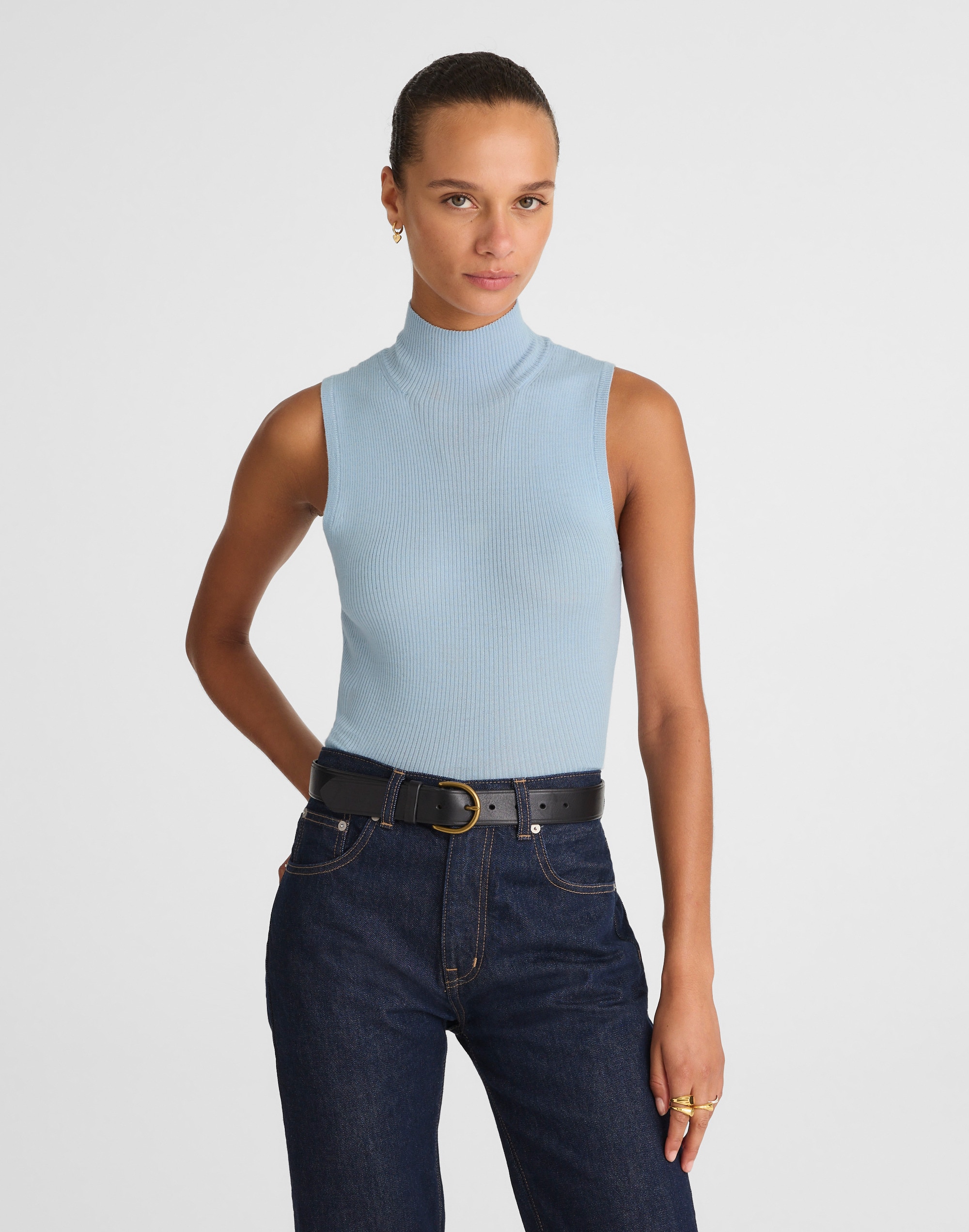 Merino Wool-Silk Sweater Tank