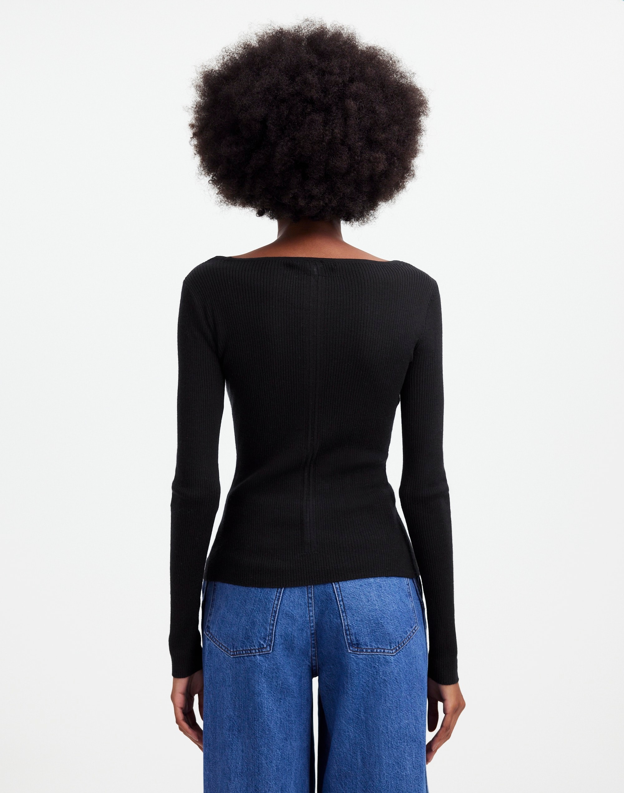 Merino Wool-Silk Blend Scoopneck Sweater