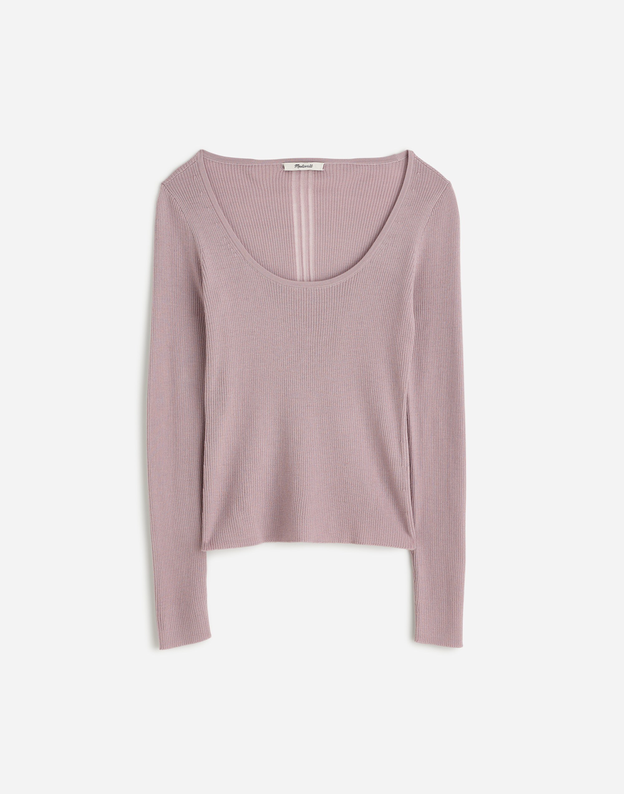 Merino Wool-Silk Blend Scoopneck Sweater