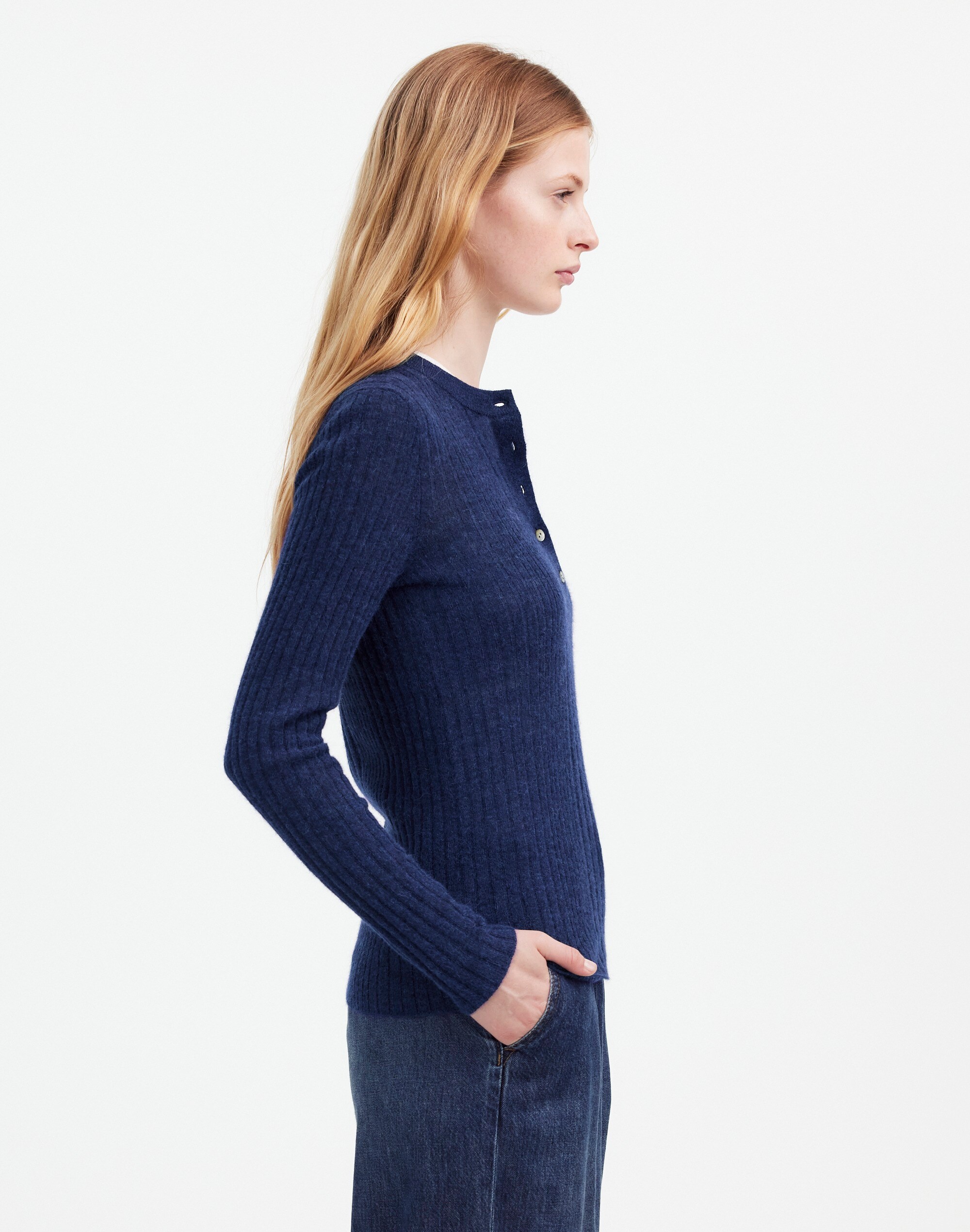 Alpaca-Blend Henley Sweater
