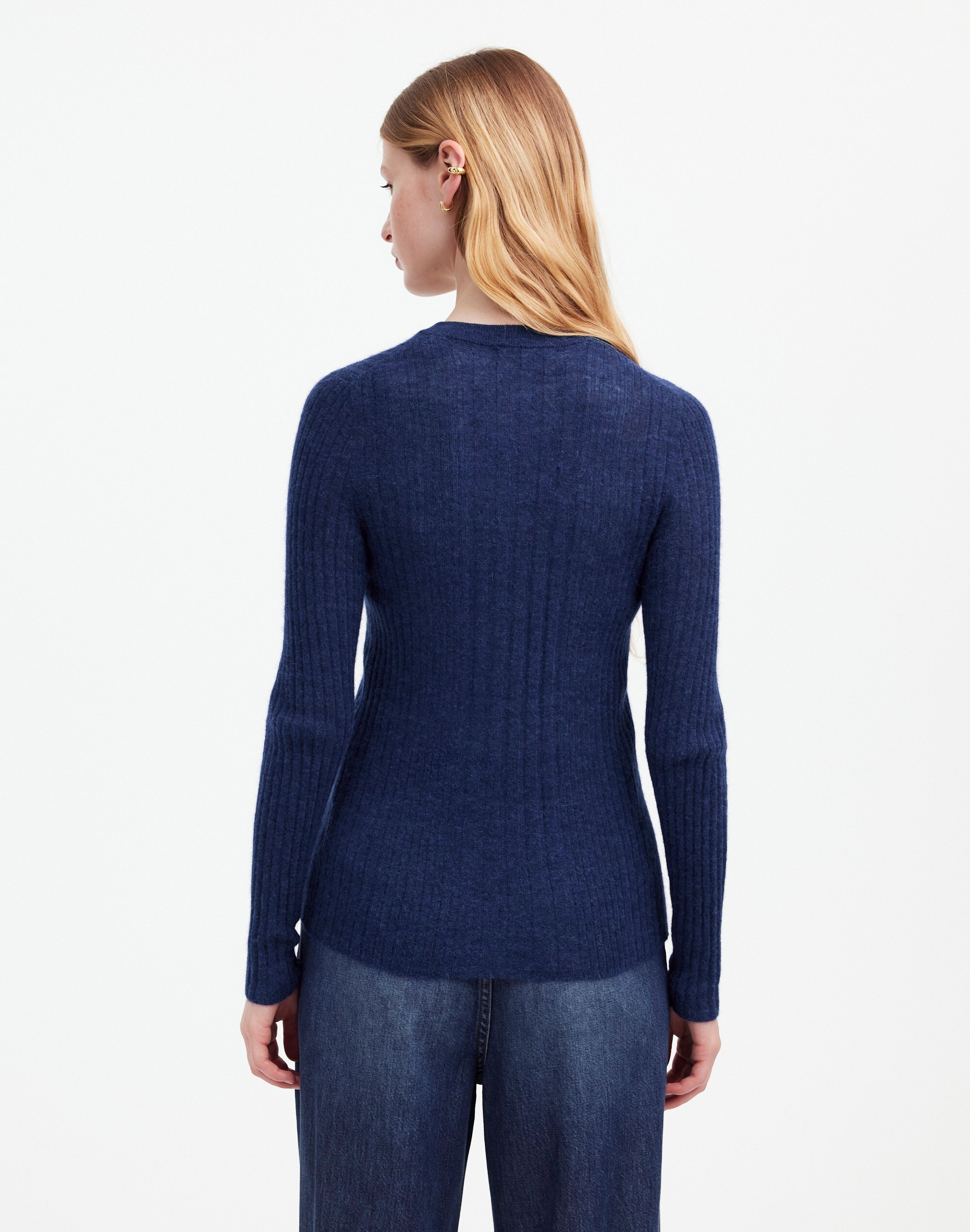 Alpaca-Blend Henley Sweater