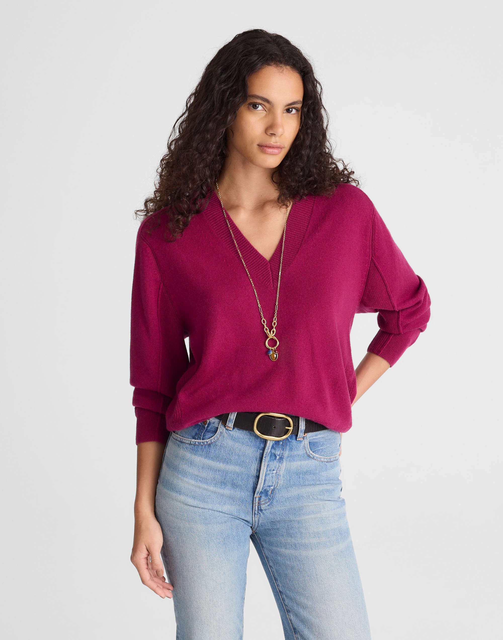 Cashmere V-Neck Sweater | Madewell