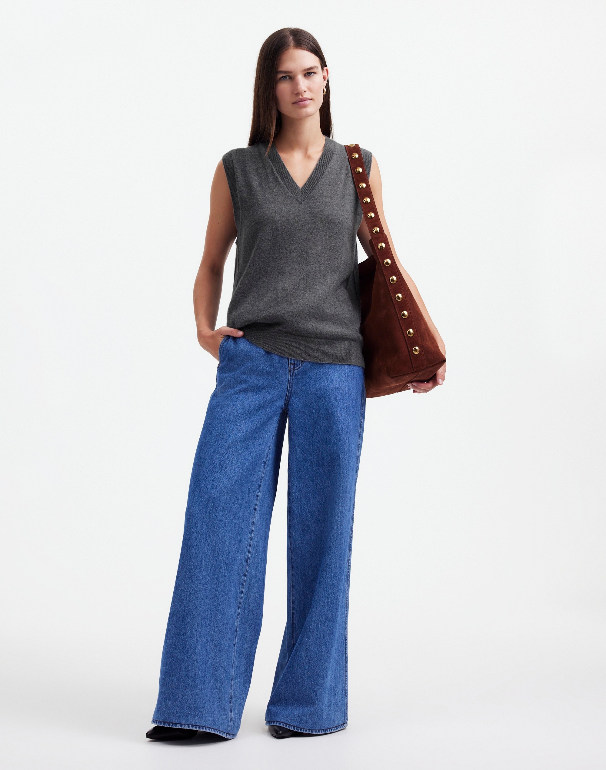 Cashmere V-Neck Sweater Vest