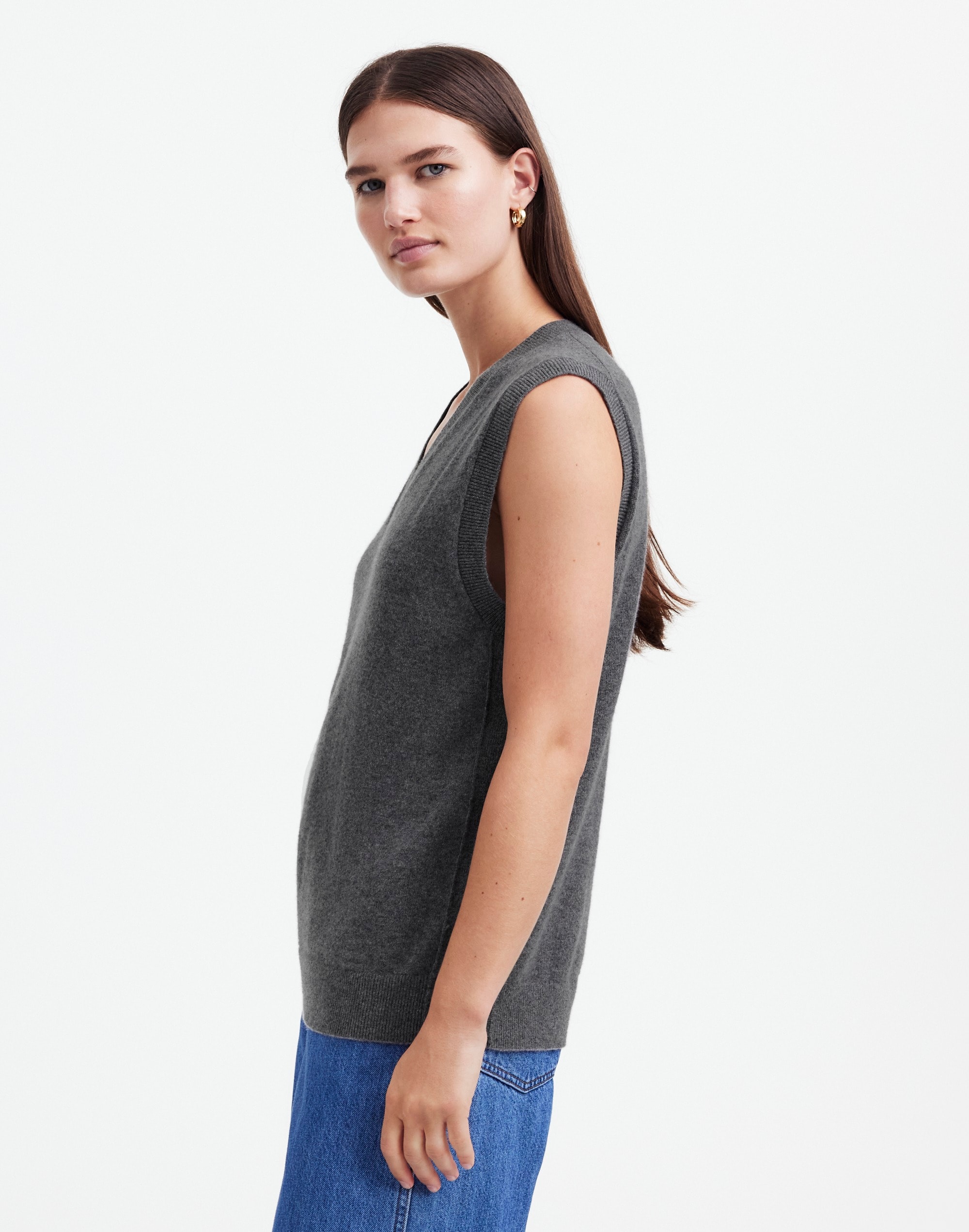 Cashmere V-Neck Sweater Vest