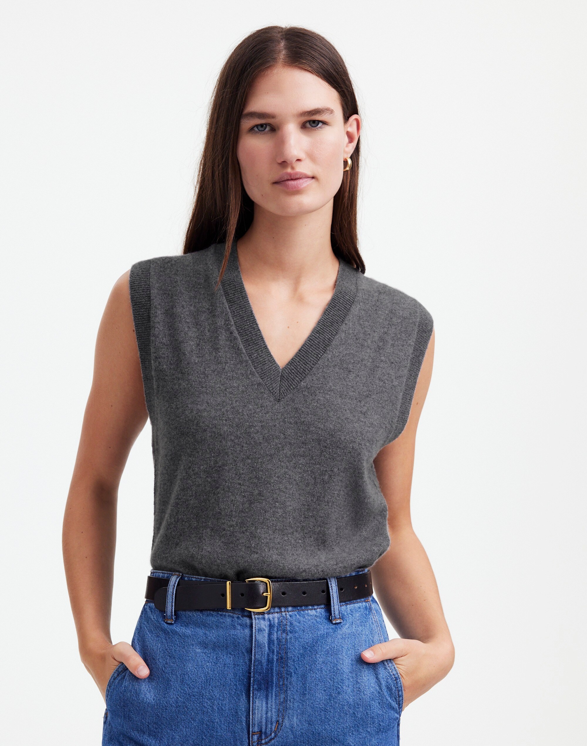 Cashmere V-Neck Sweater Vest
