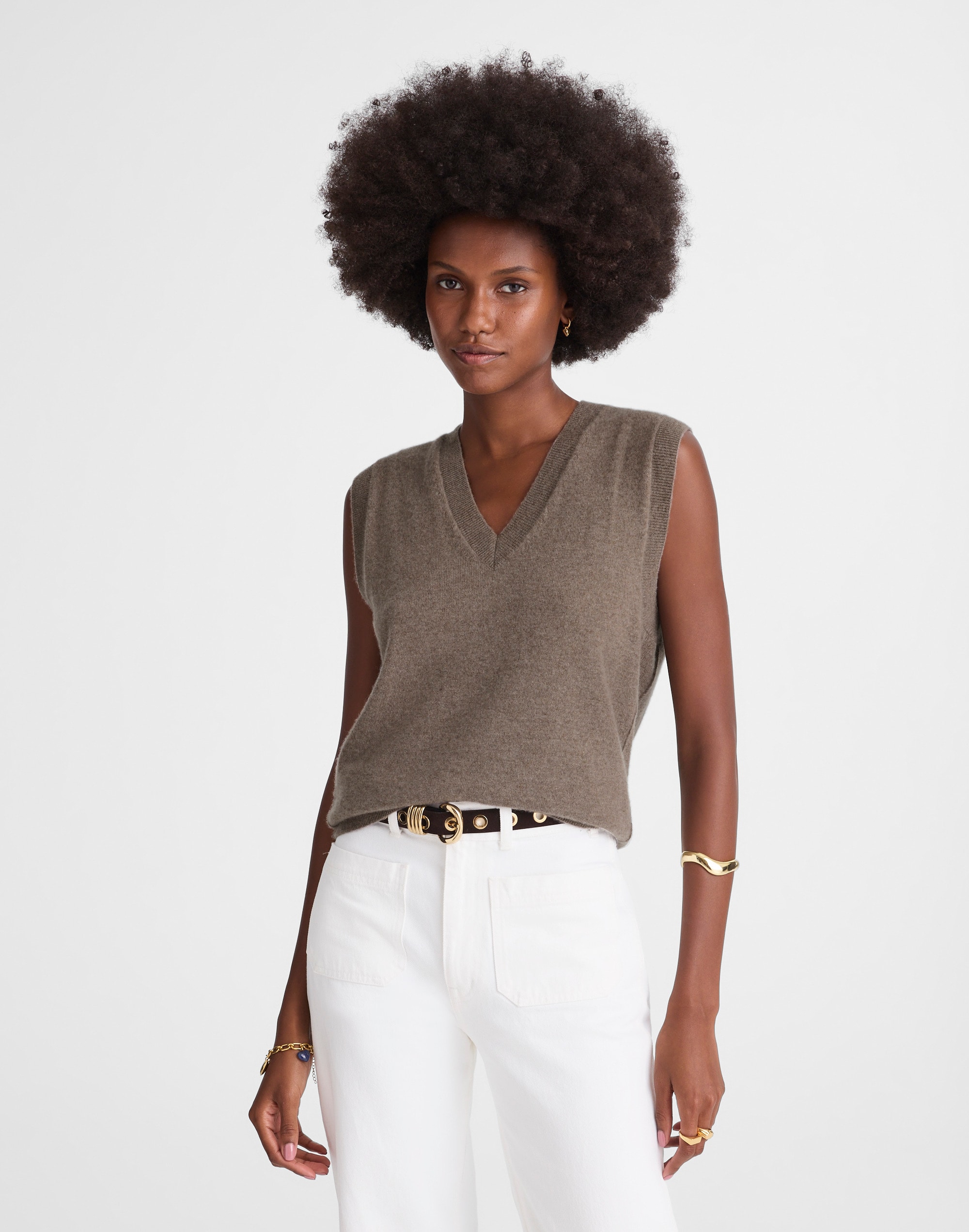 Cashmere V-Neck Sweater Vest