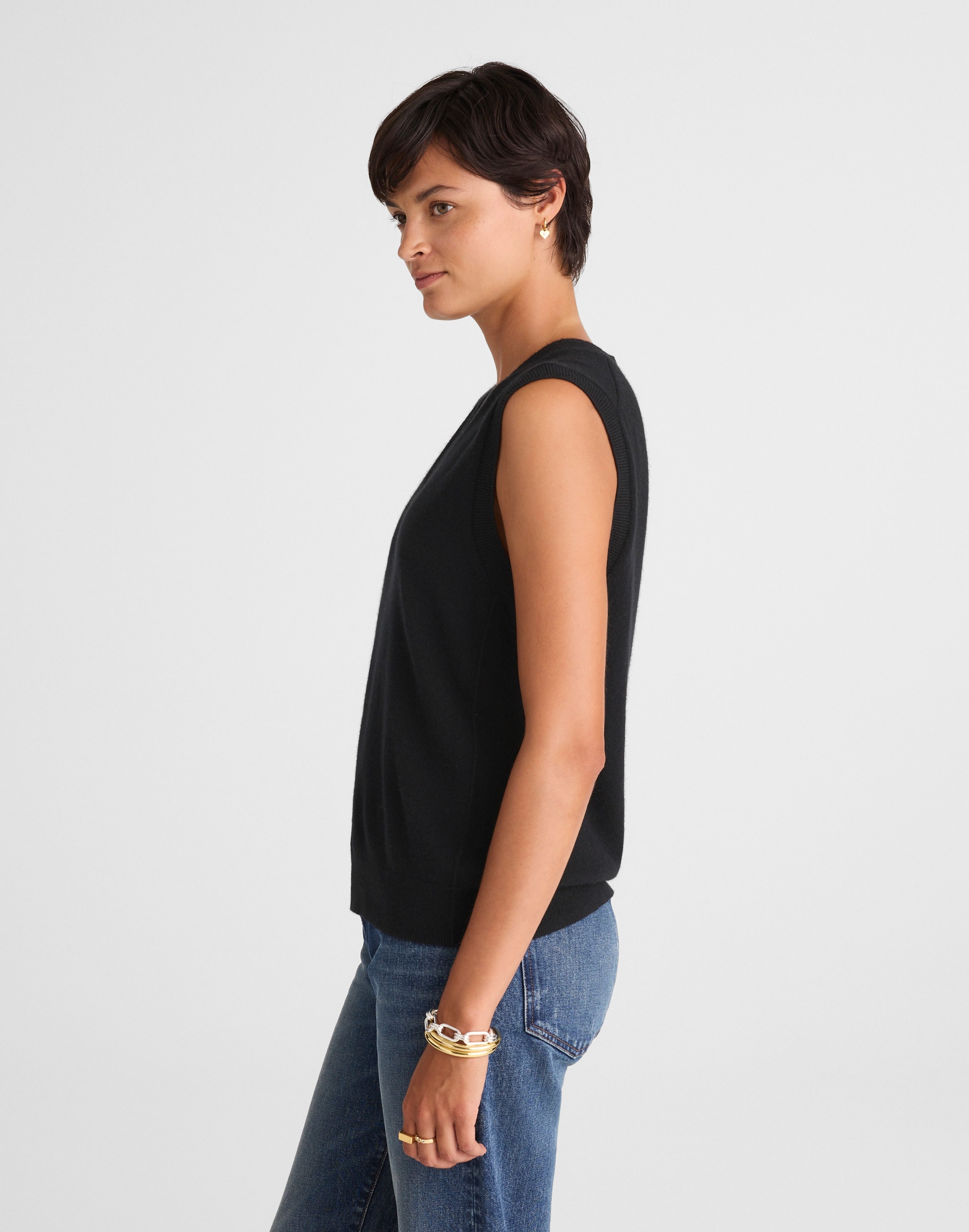 Cashmere V-Neck Sweater Vest | Madewell