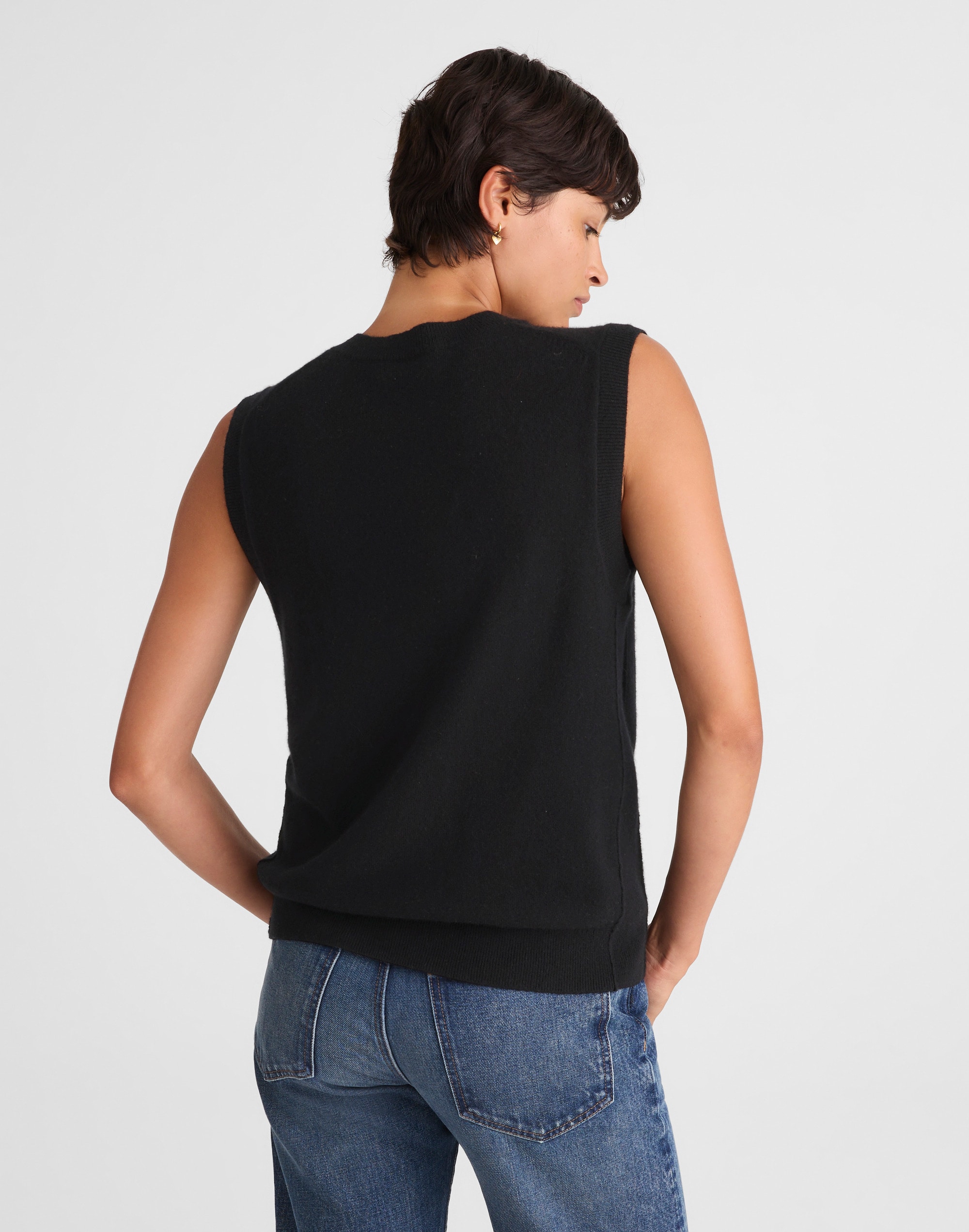 Cashmere V-Neck Sweater Vest