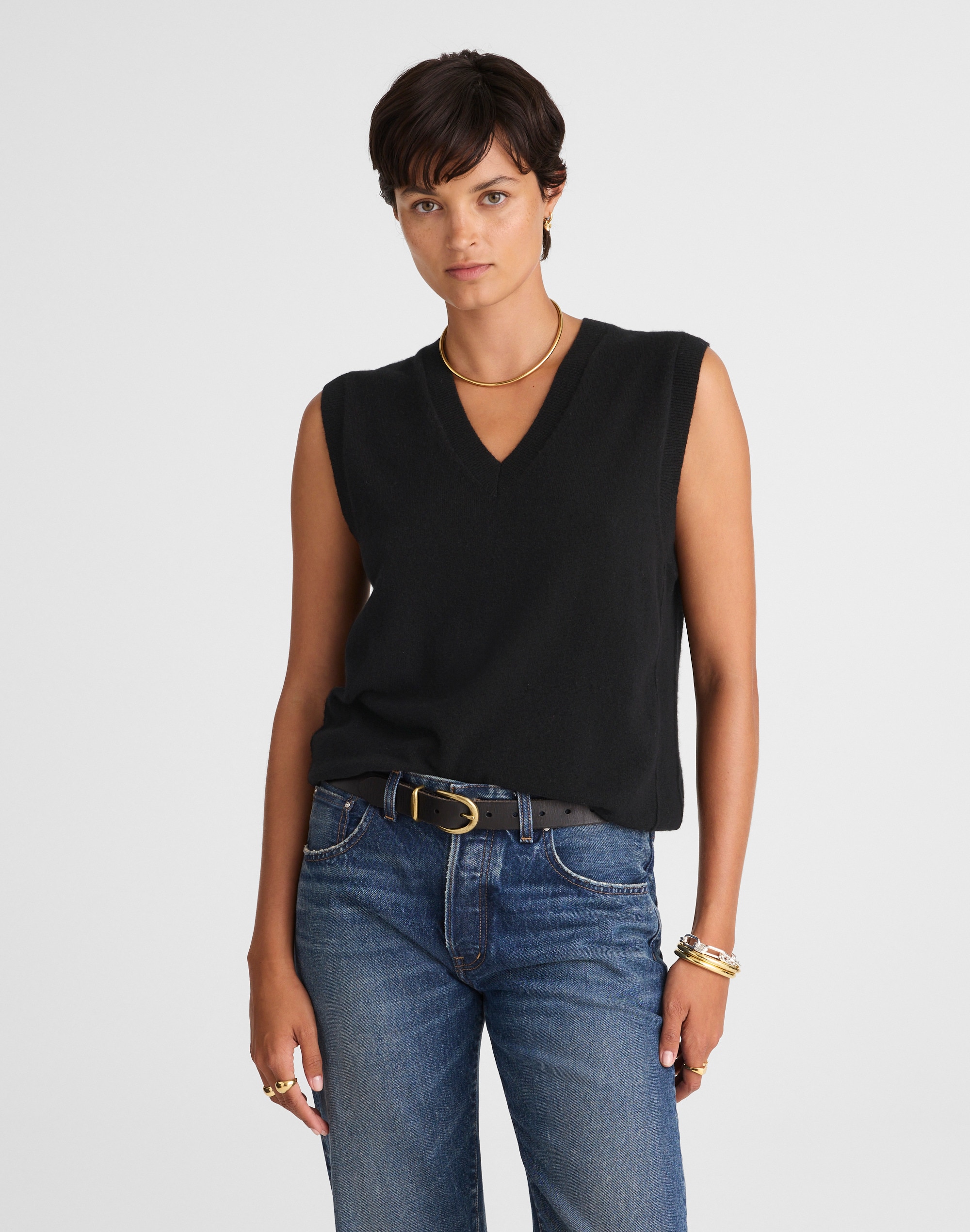 Cashmere V-Neck Sweater Vest | Madewell