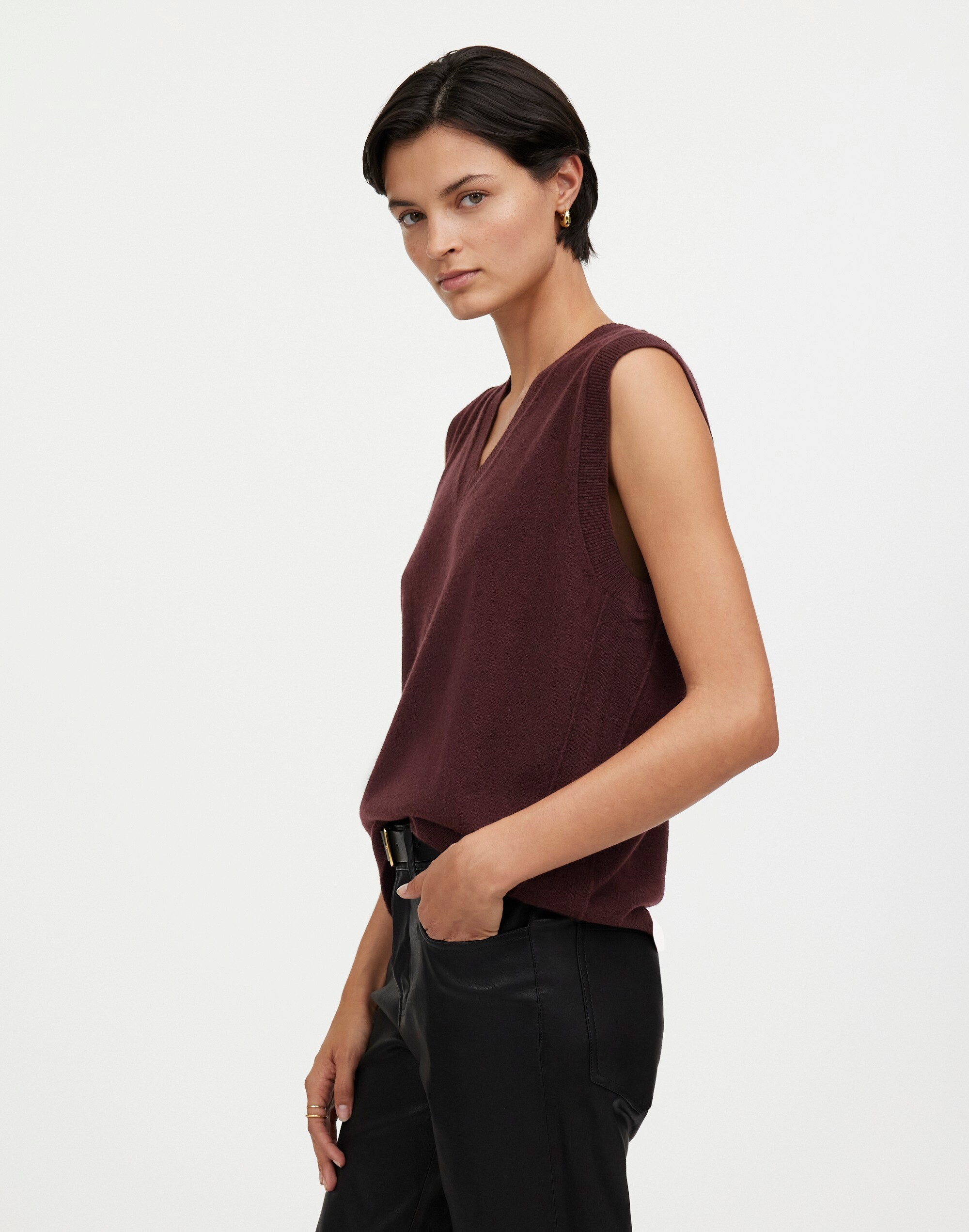 Cashmere V-Neck Sweater Vest