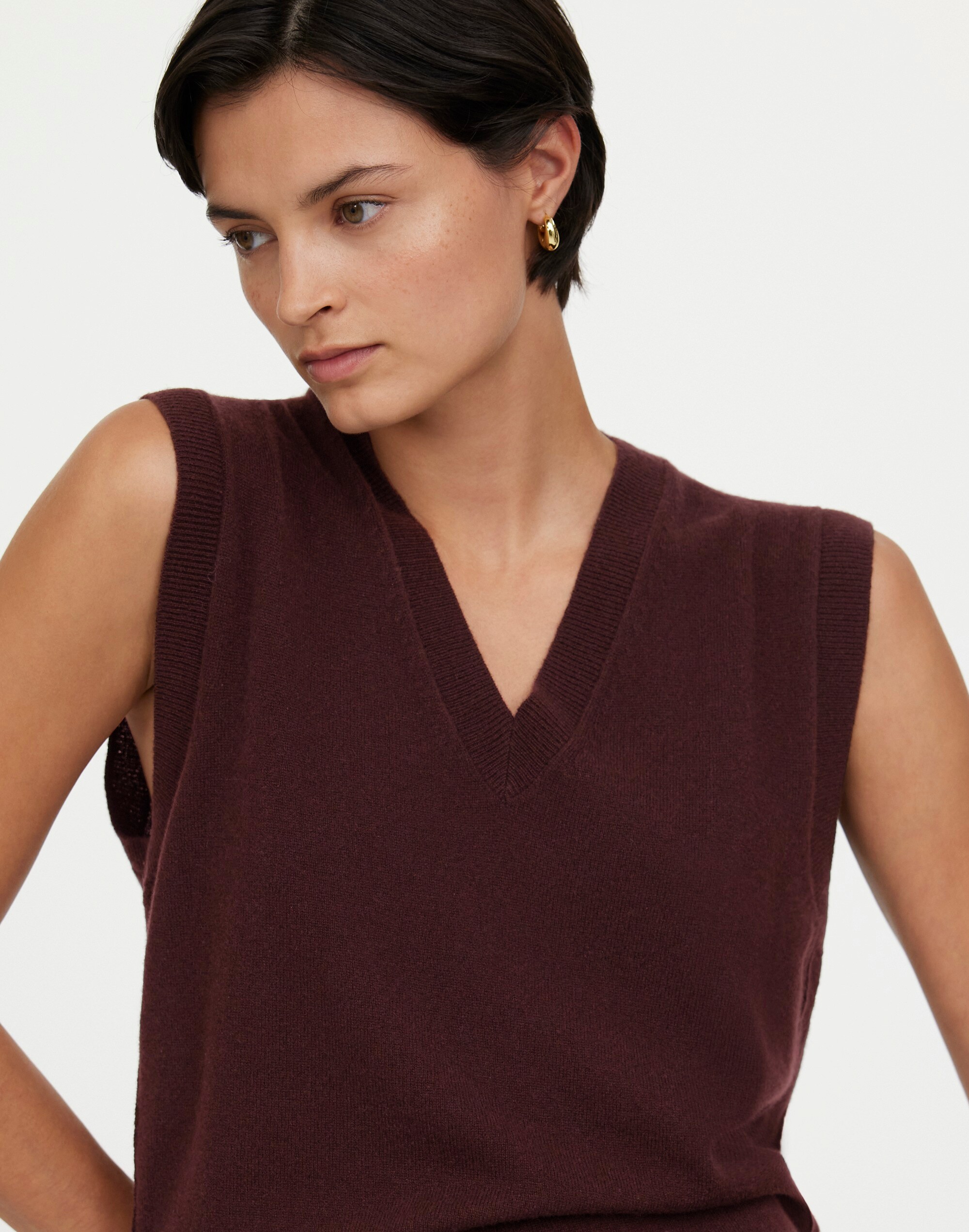 Cashmere V-Neck Sweater Vest