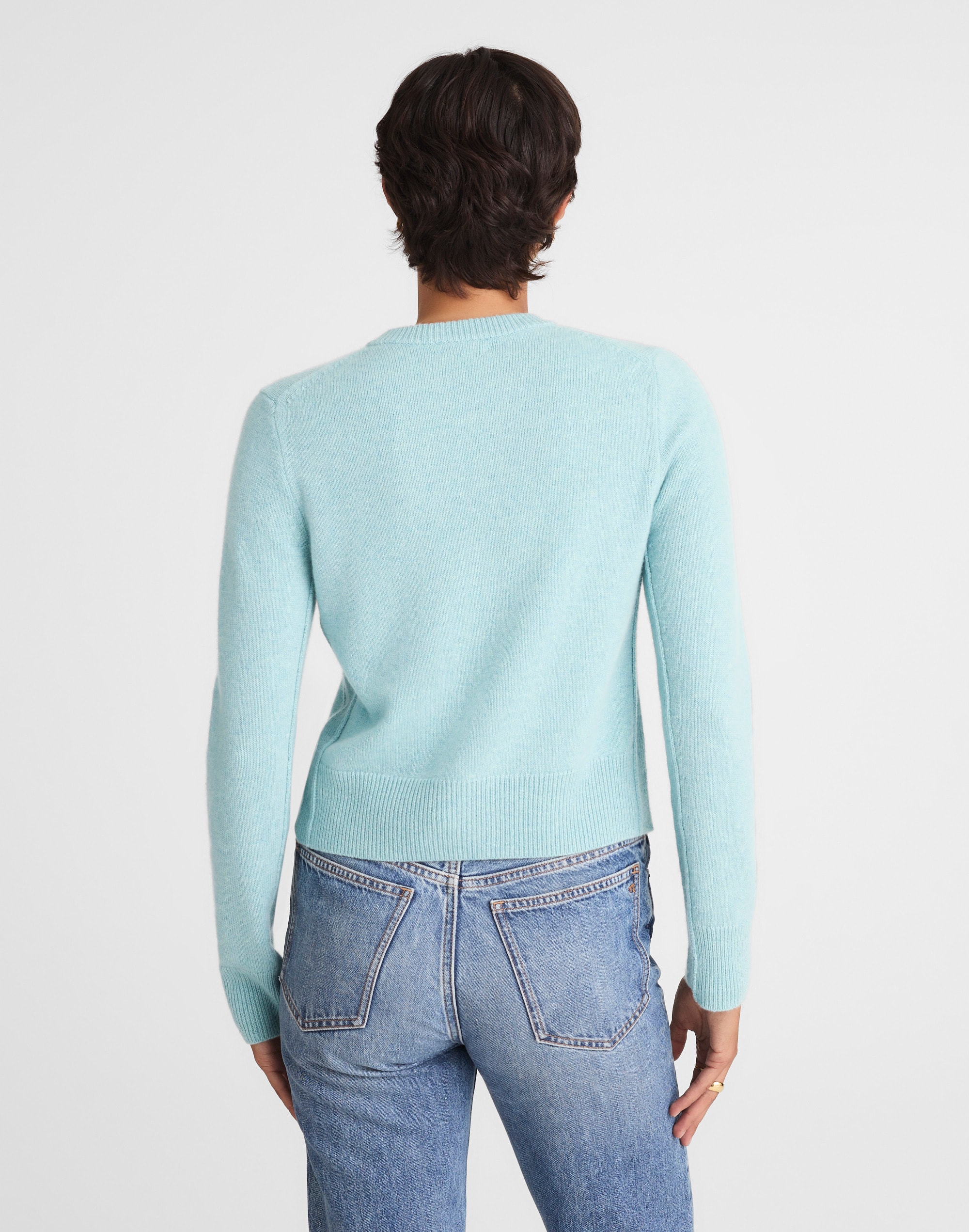 Cashmere Button-Front Cardigan Sweater