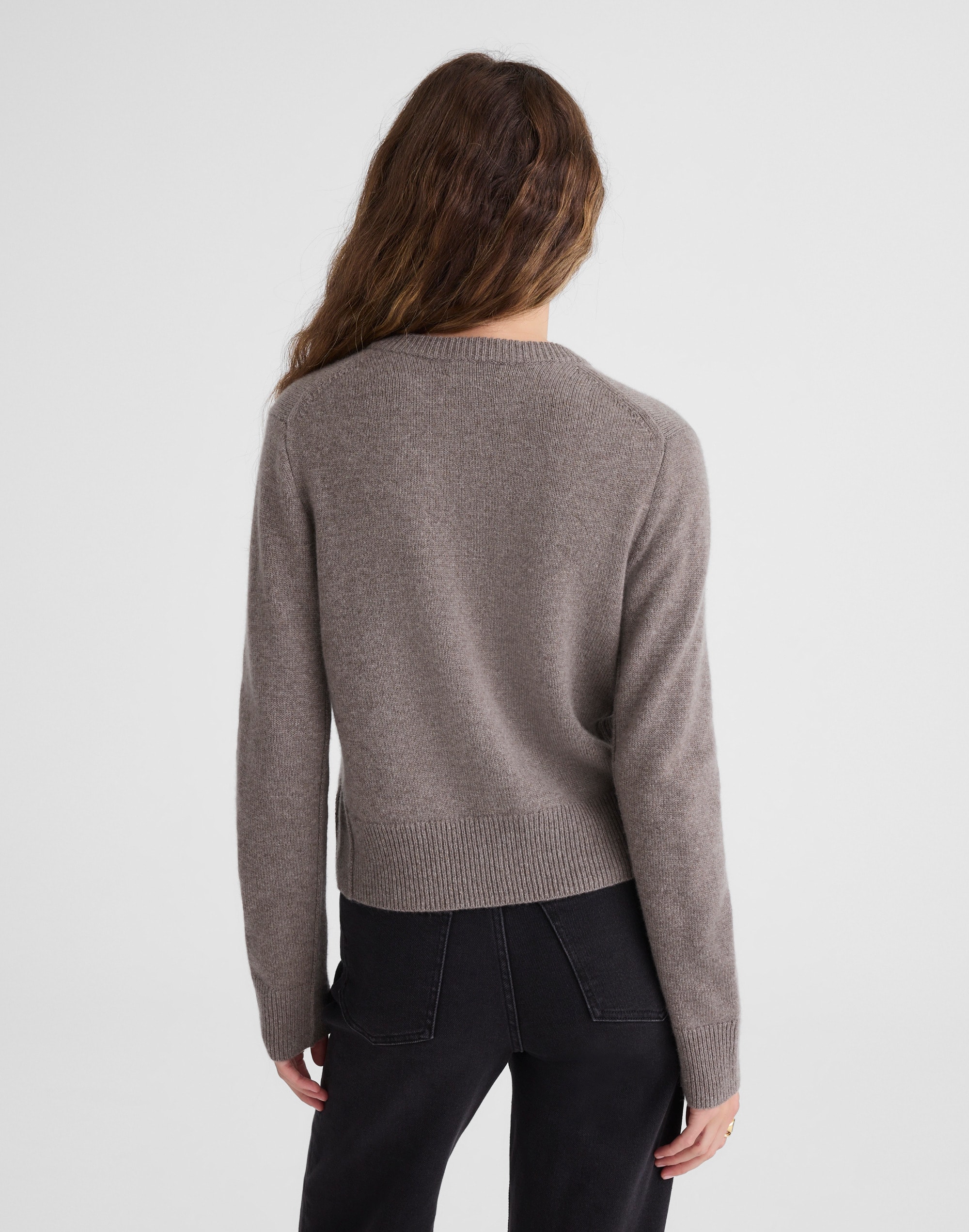 Cashmere Button-Front Cardigan Sweater