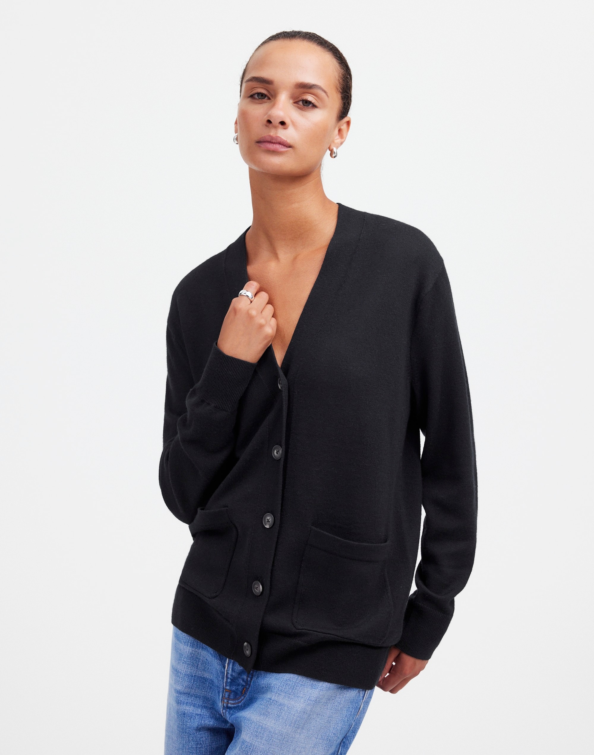 merino wool boyfriend cardigan