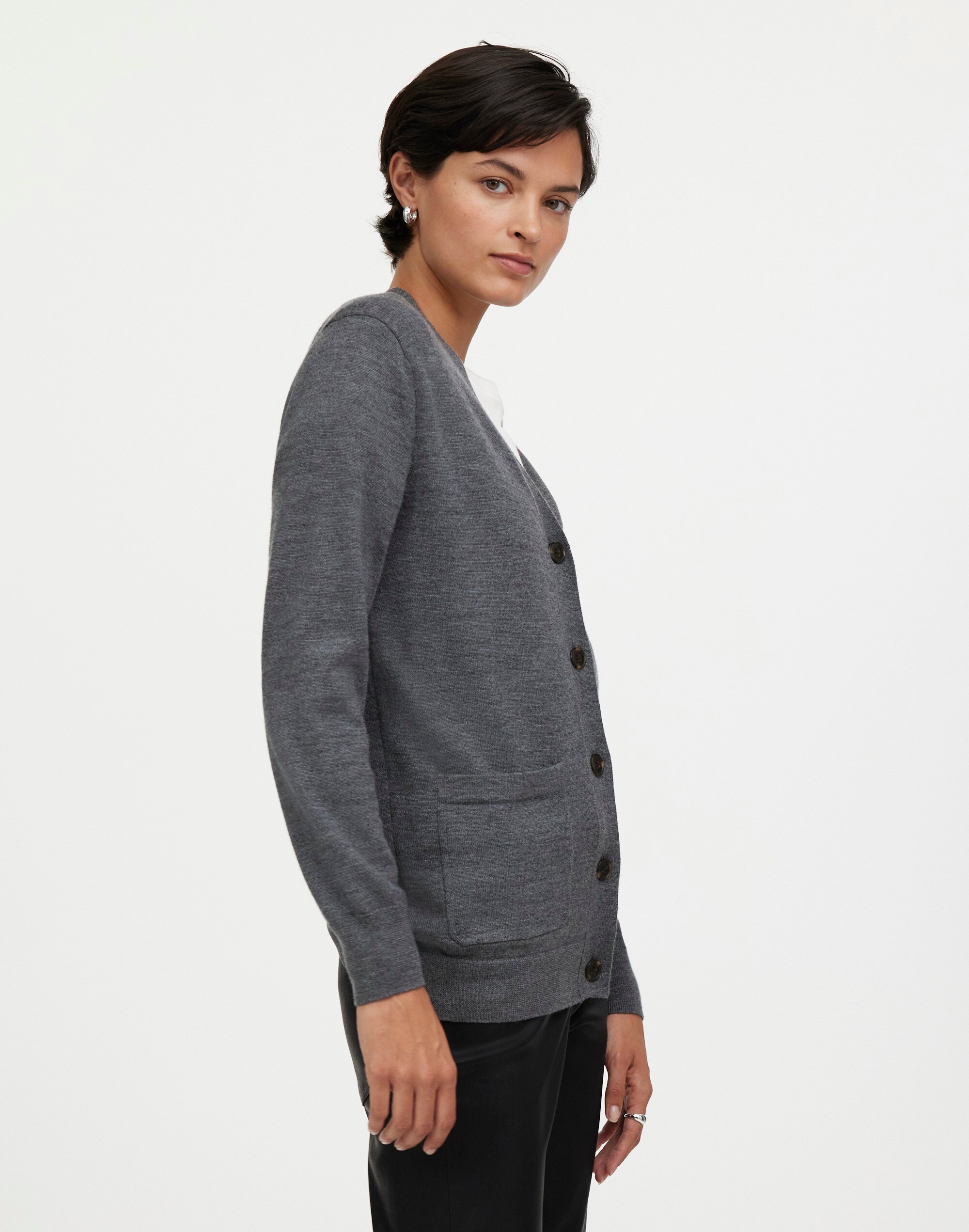 Merino Wool Boyfriend Cardigan