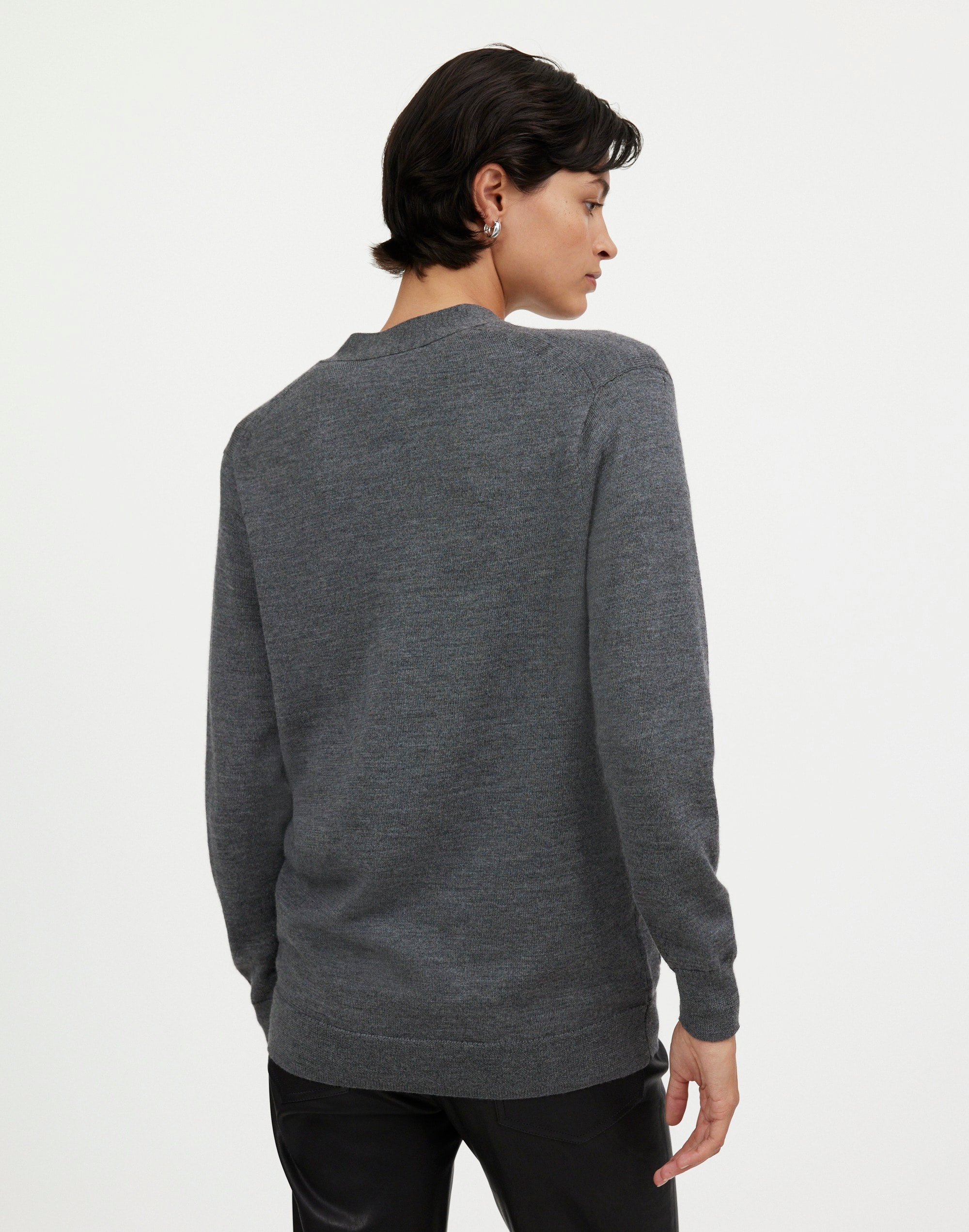 Merino Wool Boyfriend Cardigan