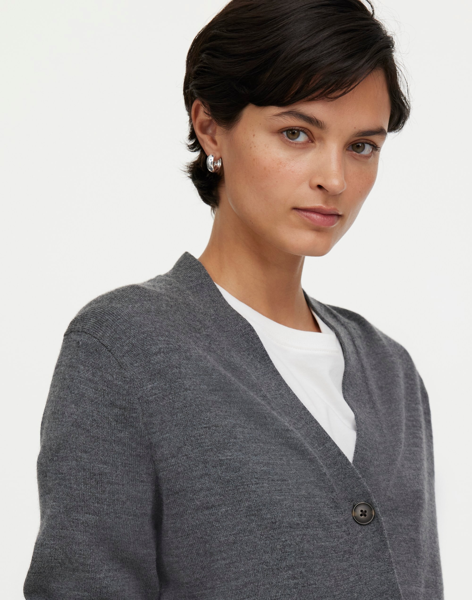 Merino Wool Boyfriend Cardigan