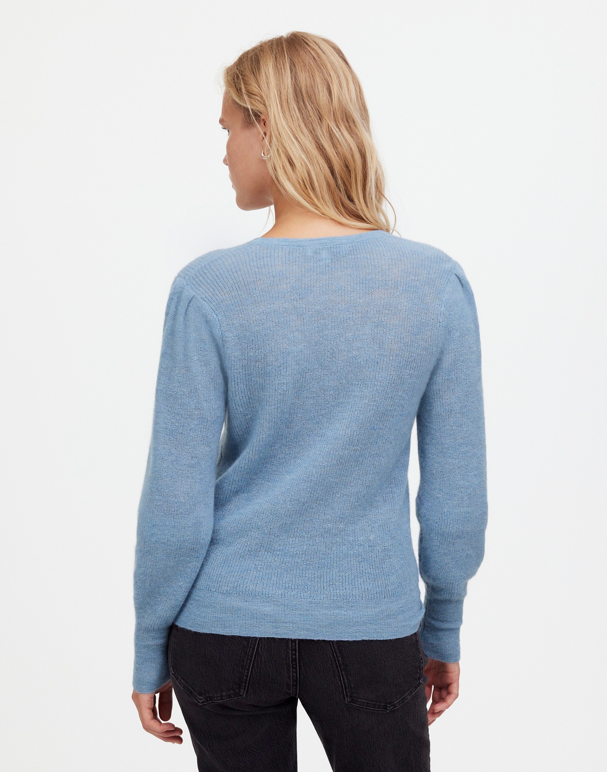 Alpaca-Blend Deep V-Neck Sweater