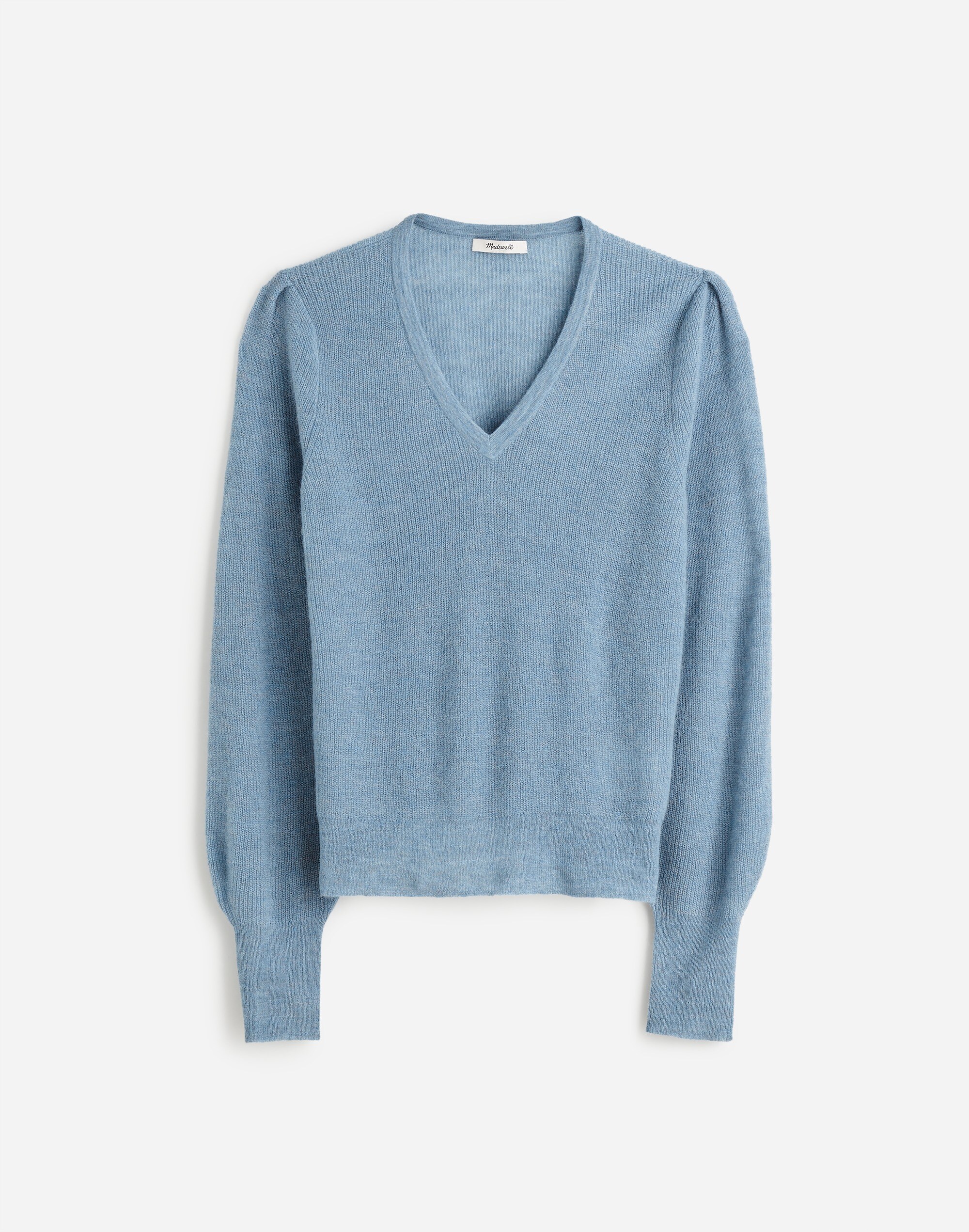 Alpaca-Blend Deep V-Neck Sweater