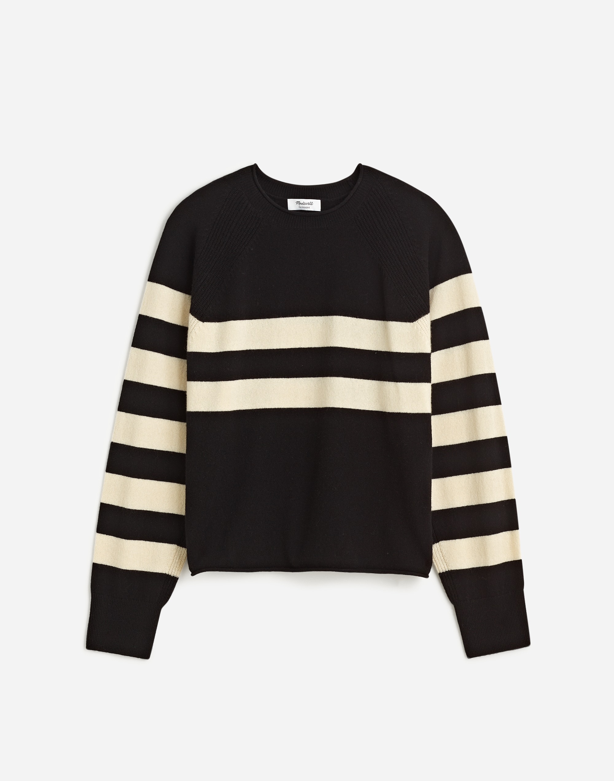 Cashmere Raglan Sweater in Stripe